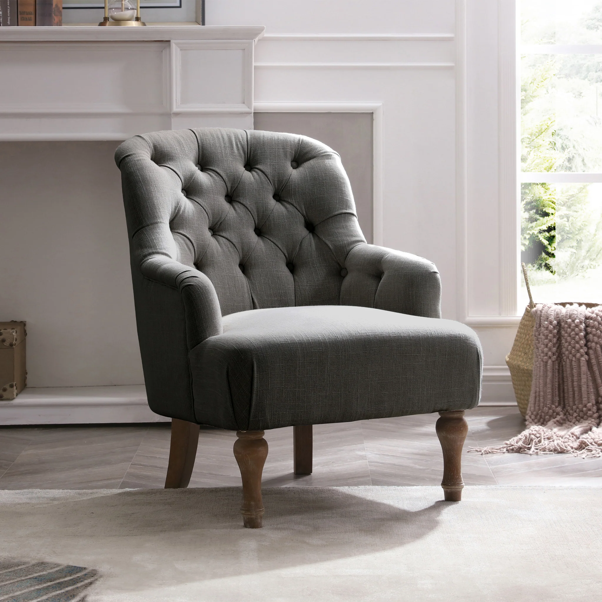 Bianca Linen Armchair - Image 9