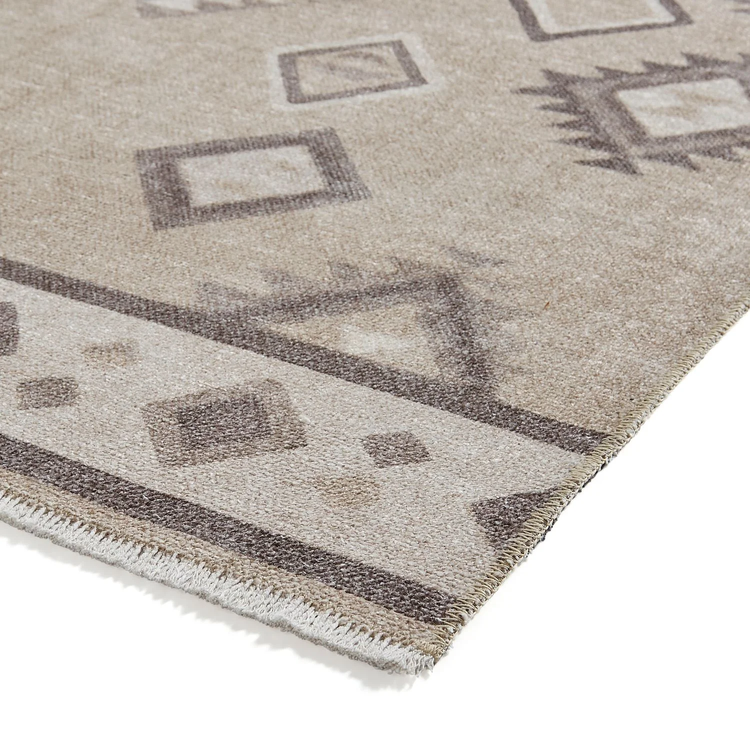 Linton Aztec Design Flatweave Washable Rug - Image 9