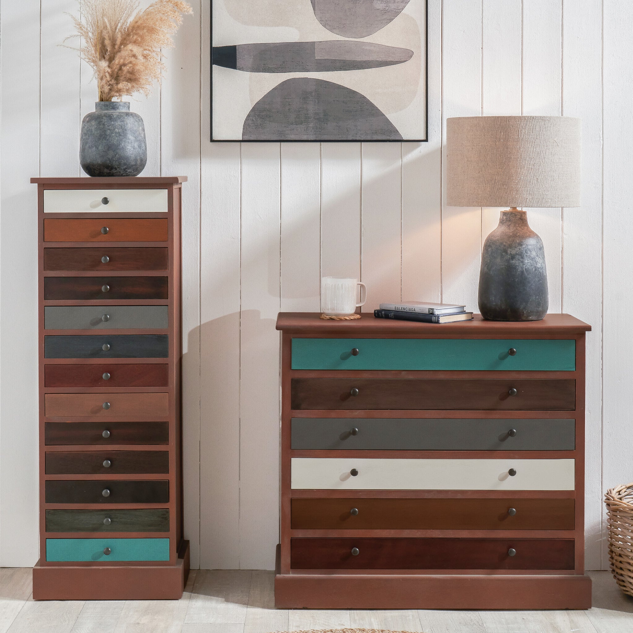 Loft Pine 13 Drawer Tallboy - Image 5