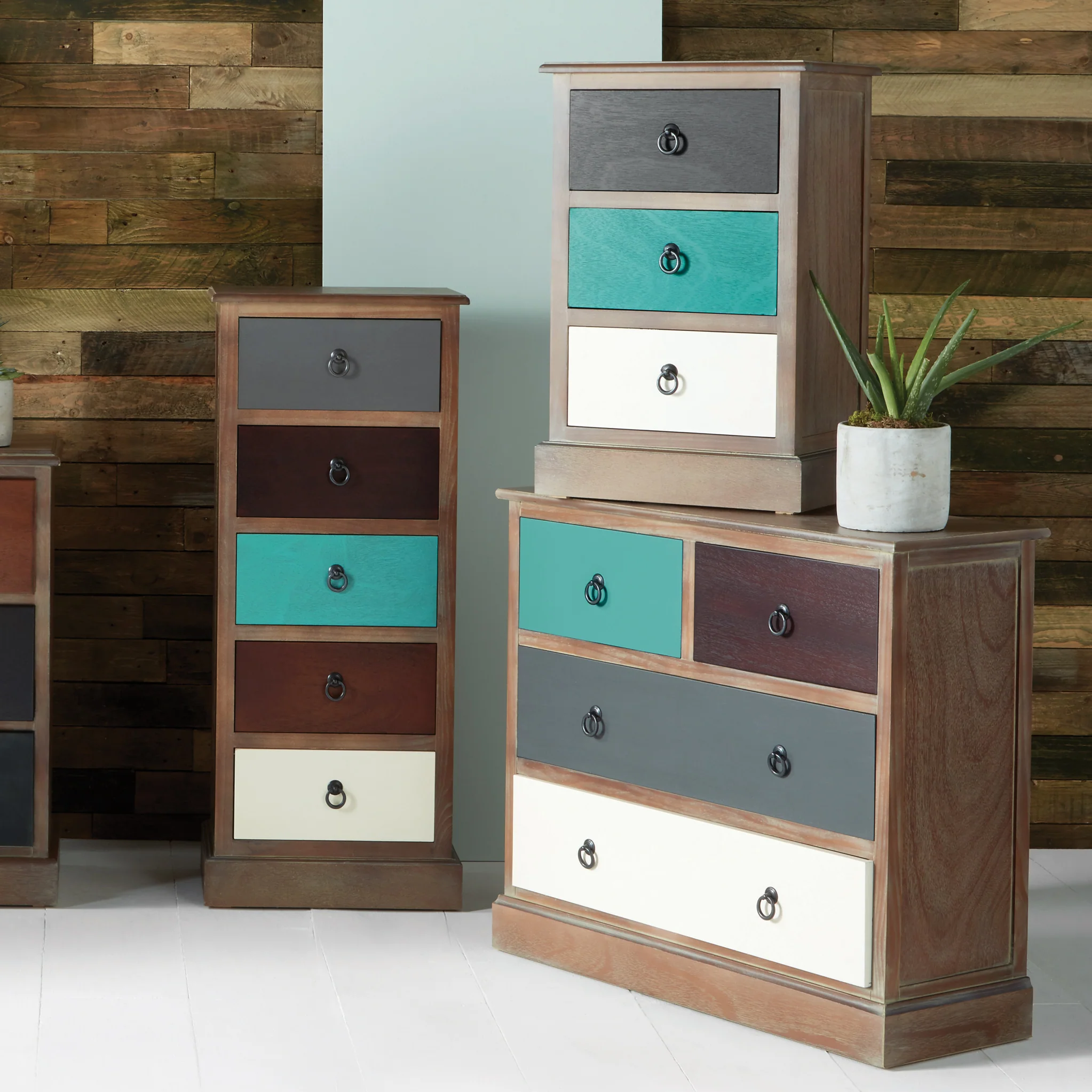Loft Pine 2 Over 2 Drawer Chest - Image 5