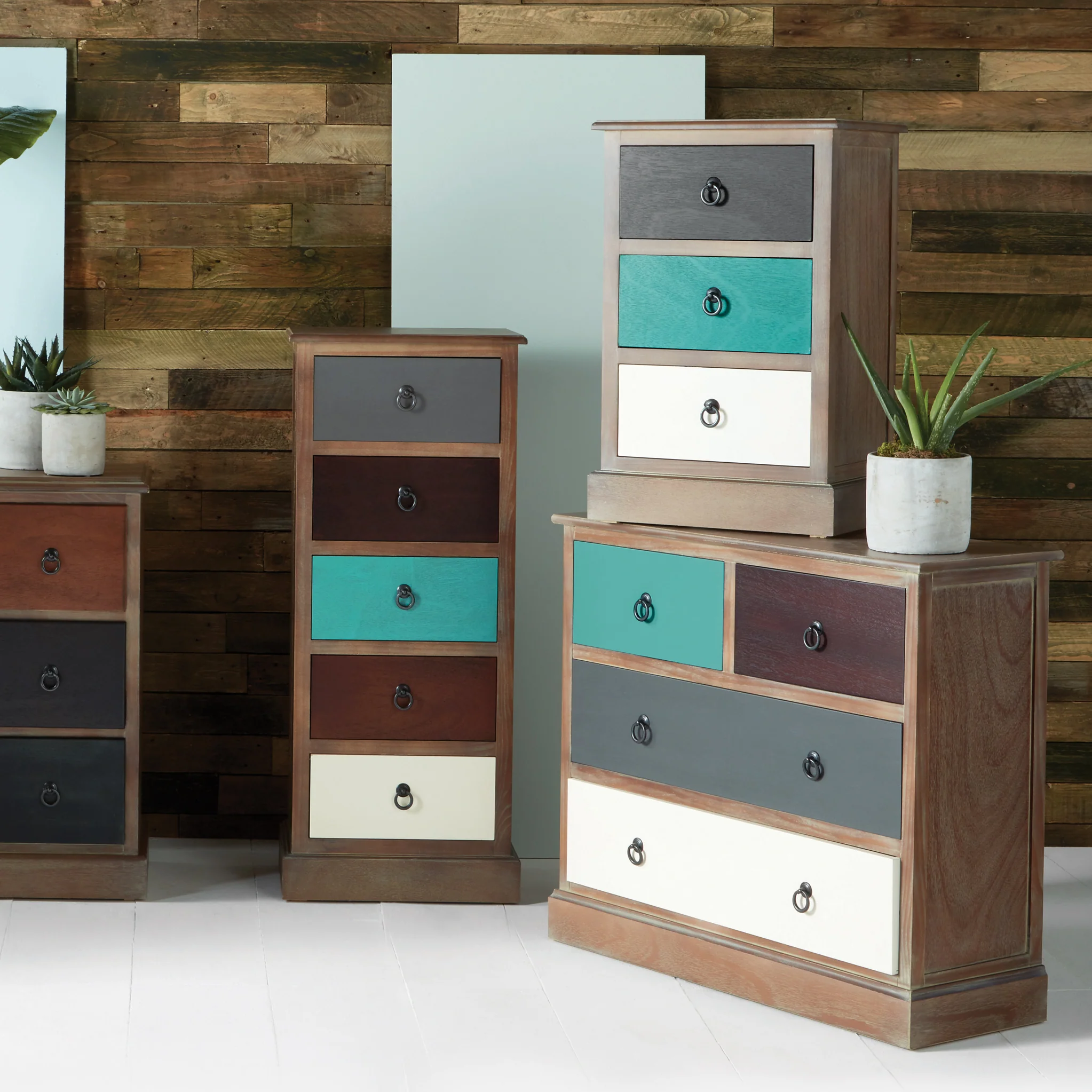 Loft Pine 5 Drawer Tallboy - Image 4