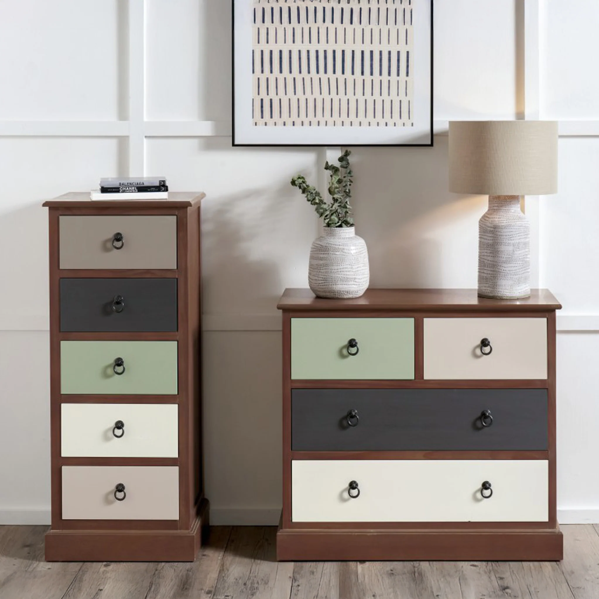 Loft Pine 5 Drawer Tallboy - Image 8