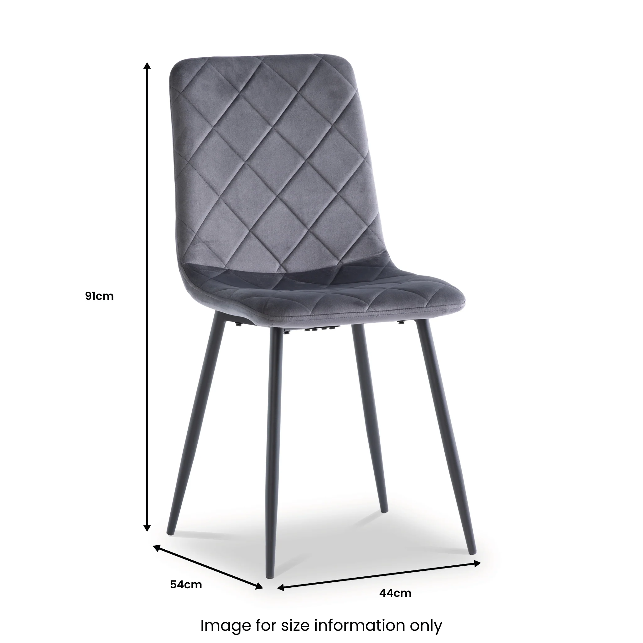 Lois Velvet Quilted Back Dining Chair - Image 10