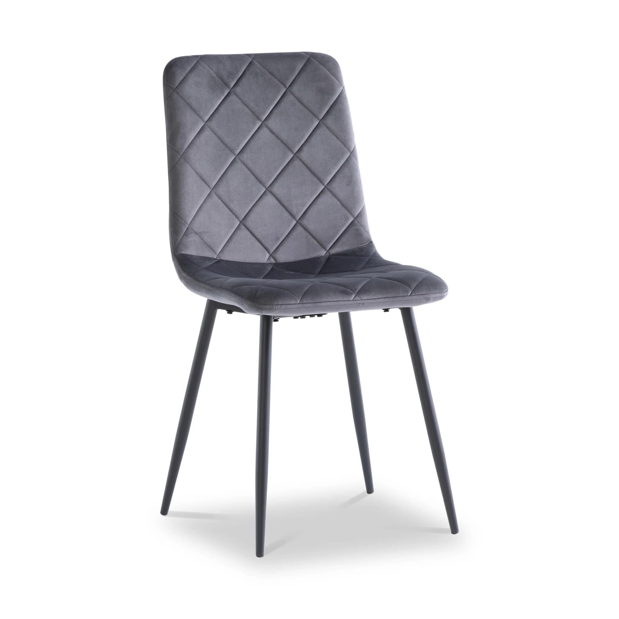 Lois Velvet Quilted Back Dining Chair - Image 6