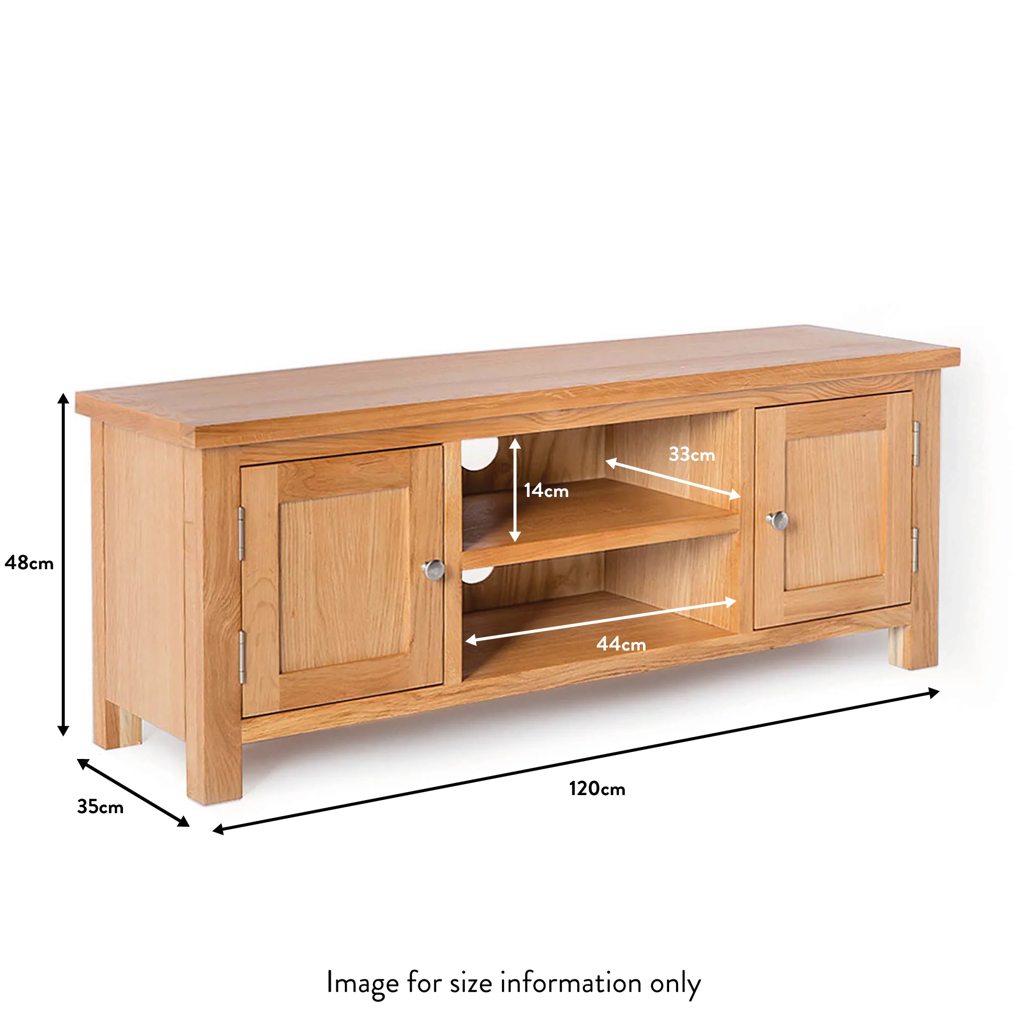 London Oak 120cm TV Stand - Image 23