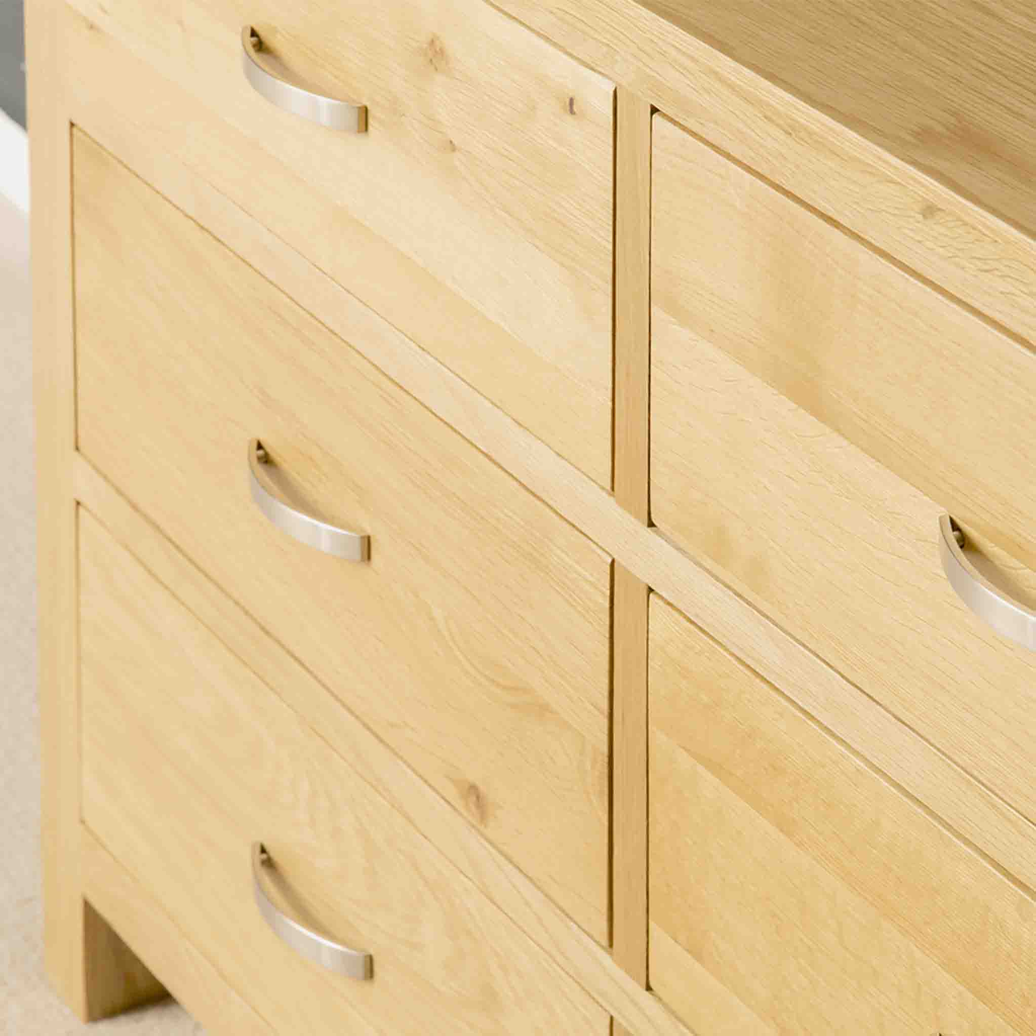 London Oak 3+3 Drawer Chest - Image 6