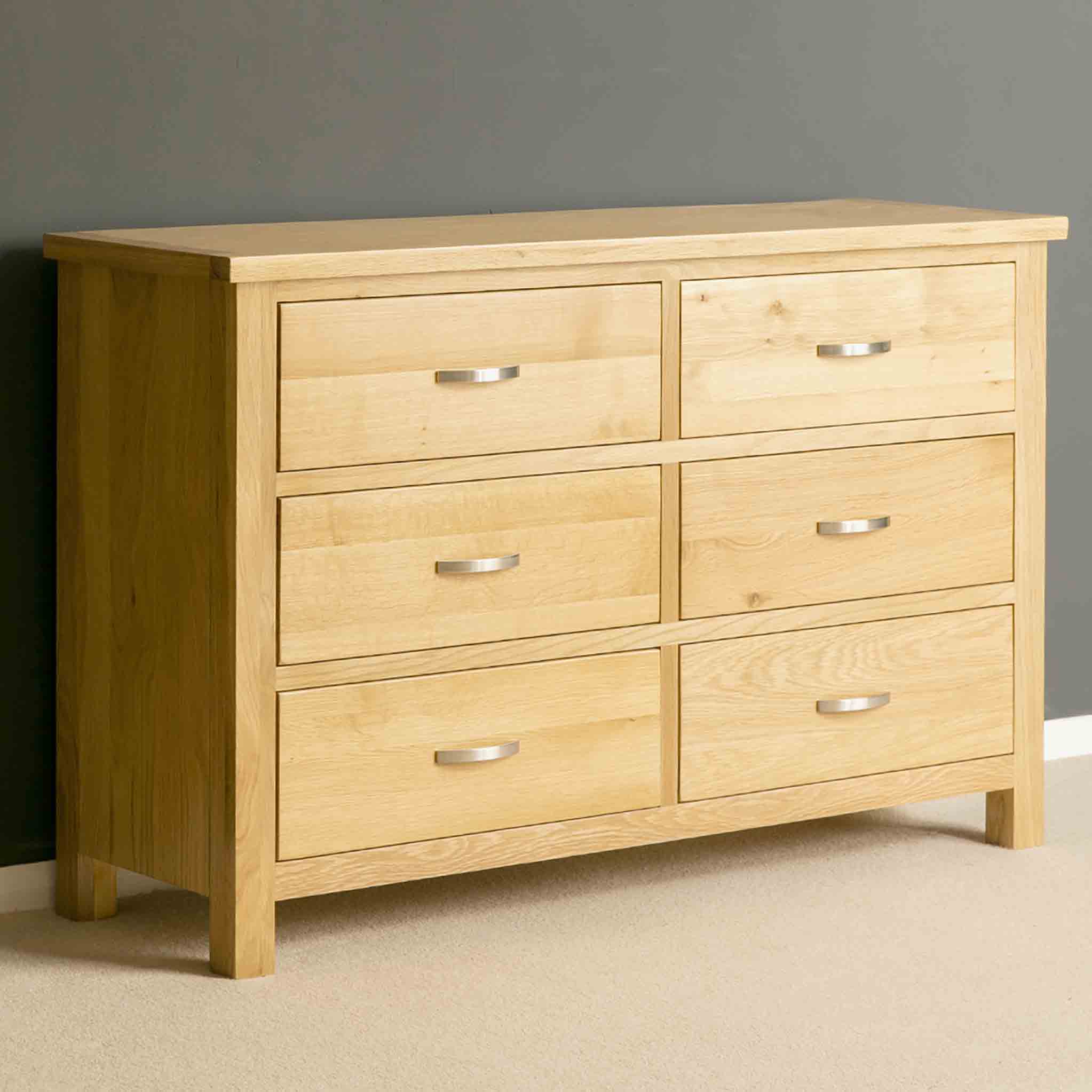 London Oak 3+3 Drawer Chest - Image 9