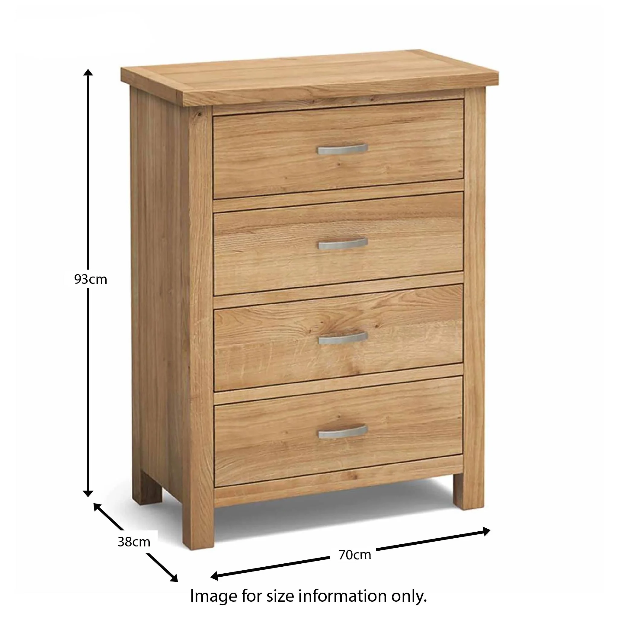 London Oak 4 Drawer Chest - Image 18