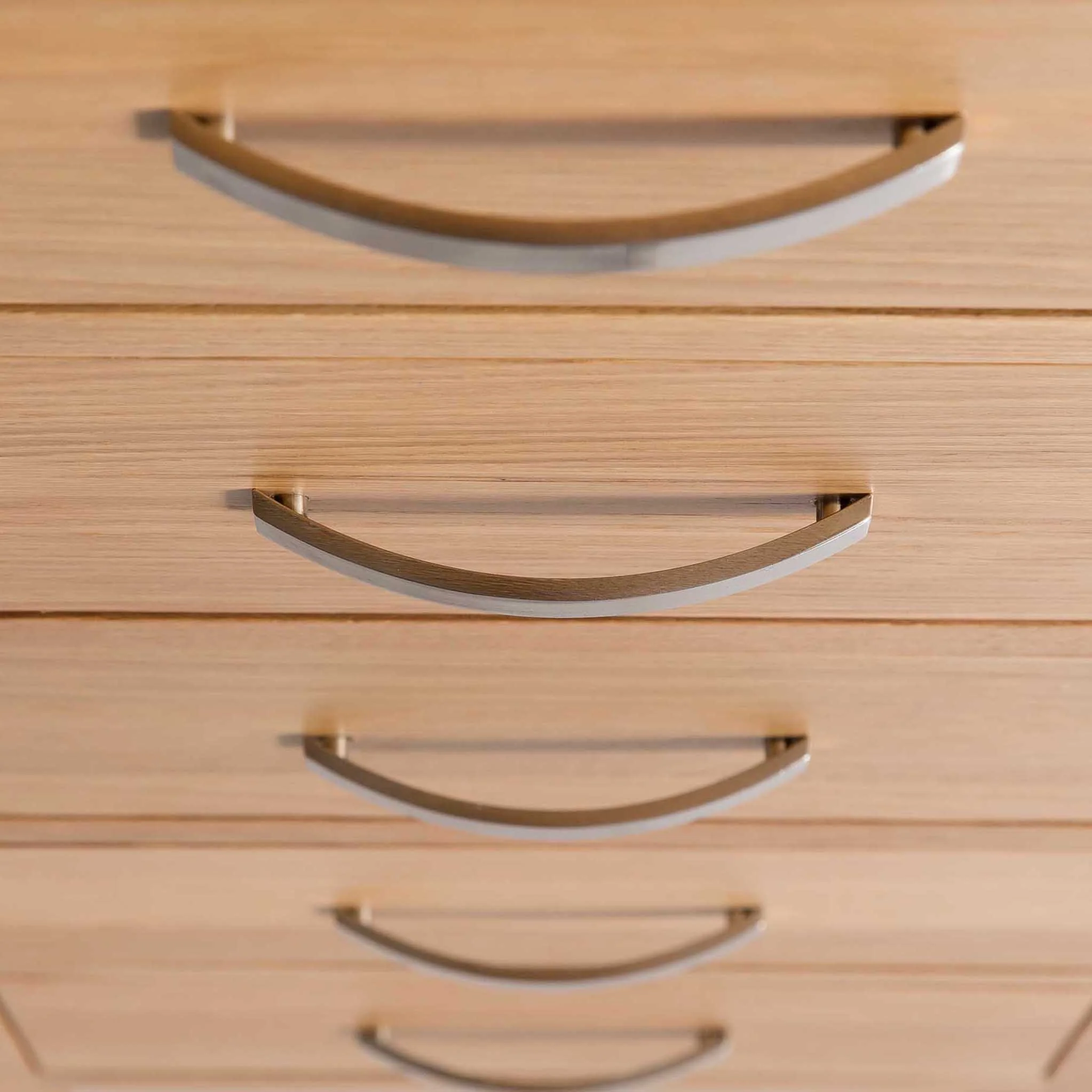 London Oak 5 Drawer Tallboy Chest - Image 14