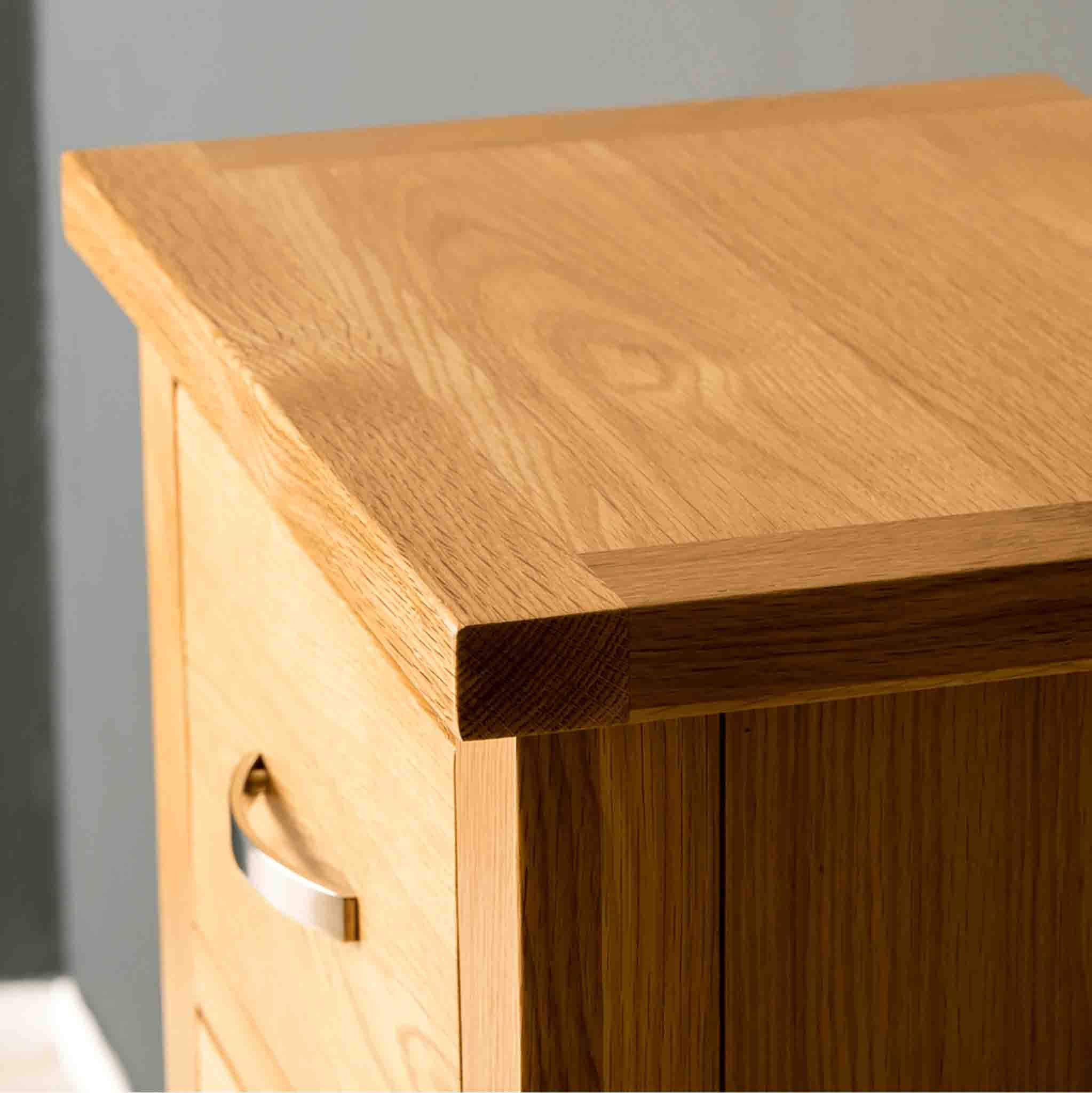 London Oak 5 Drawer Tallboy Chest - Image 22