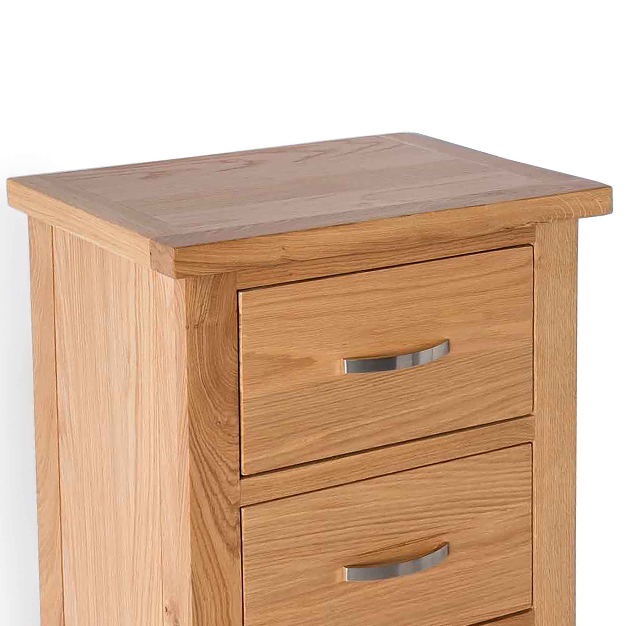 London Oak 5 Drawer Tallboy Chest - Image 8