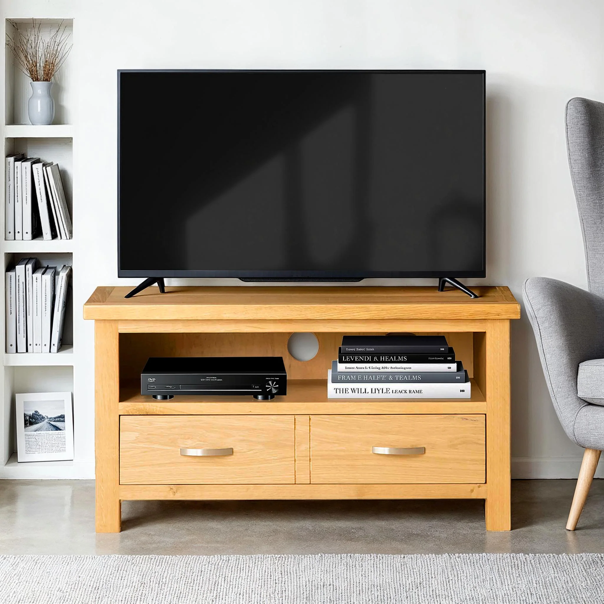 London Oak 90cm TV Stand - Image 2