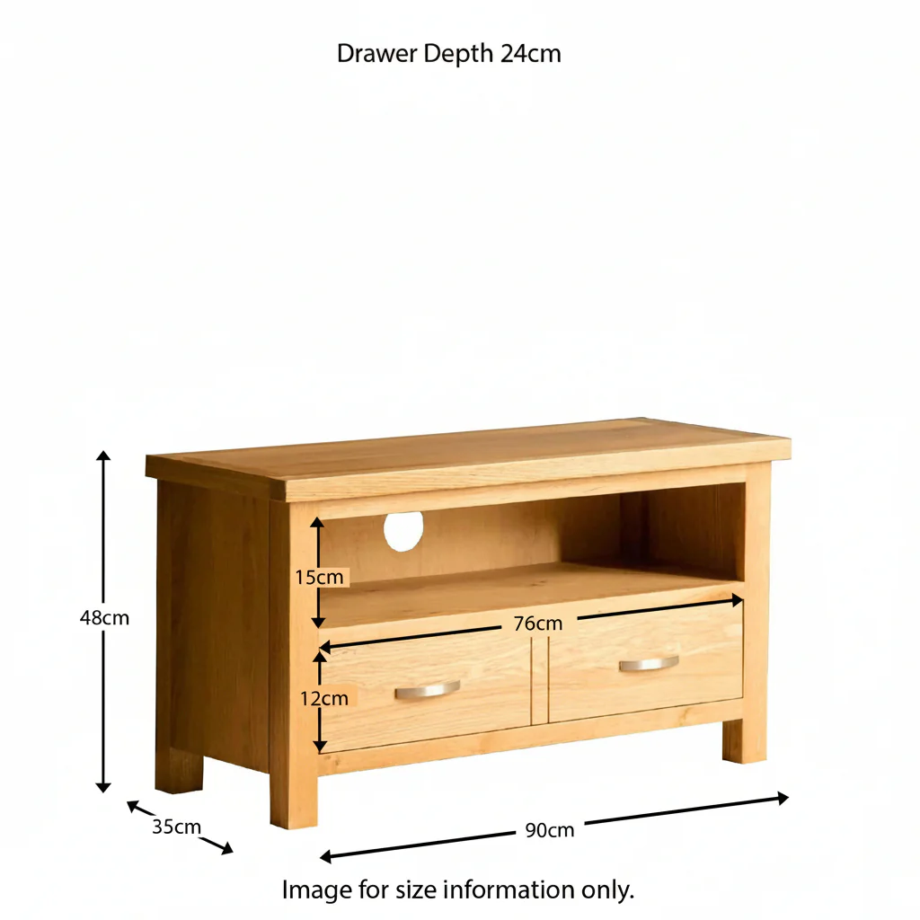 London Oak 90cm TV Stand - Image 8