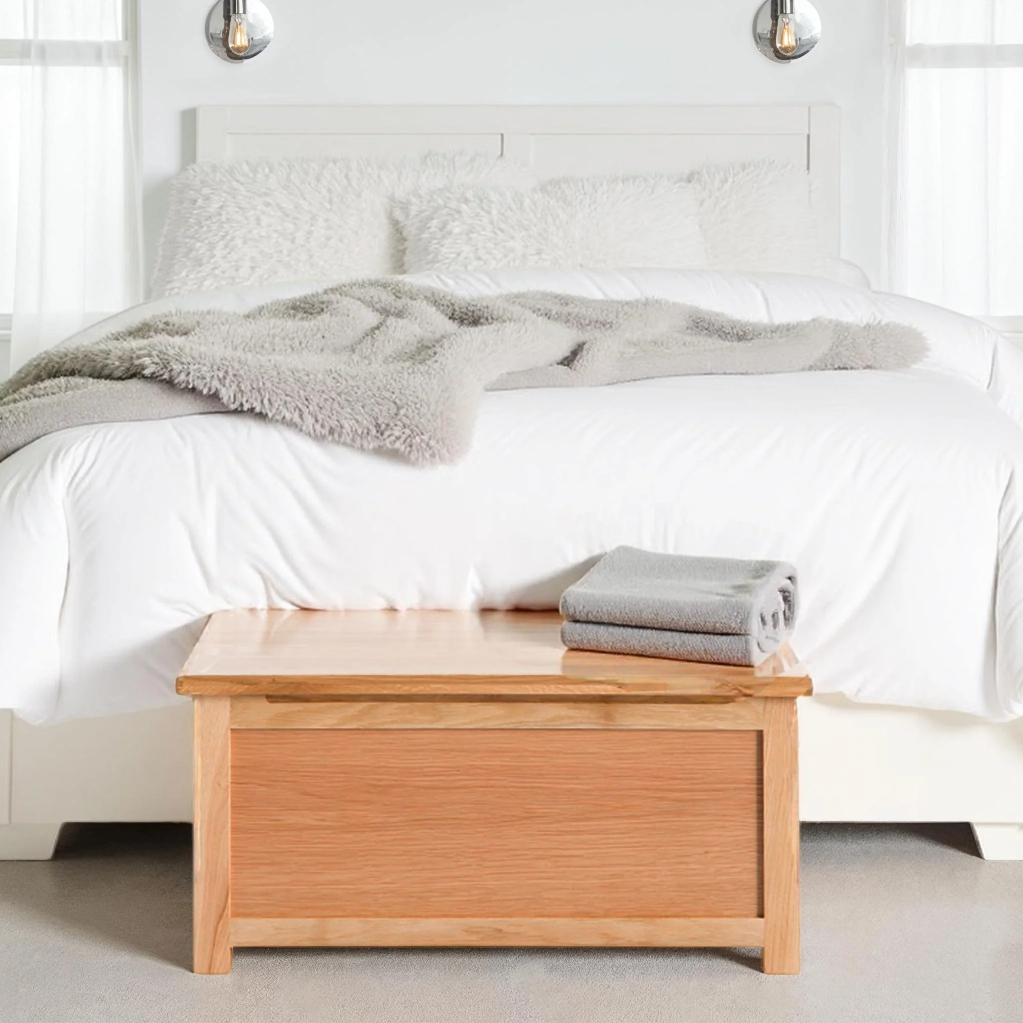 London Oak Blanket Box - Image 2