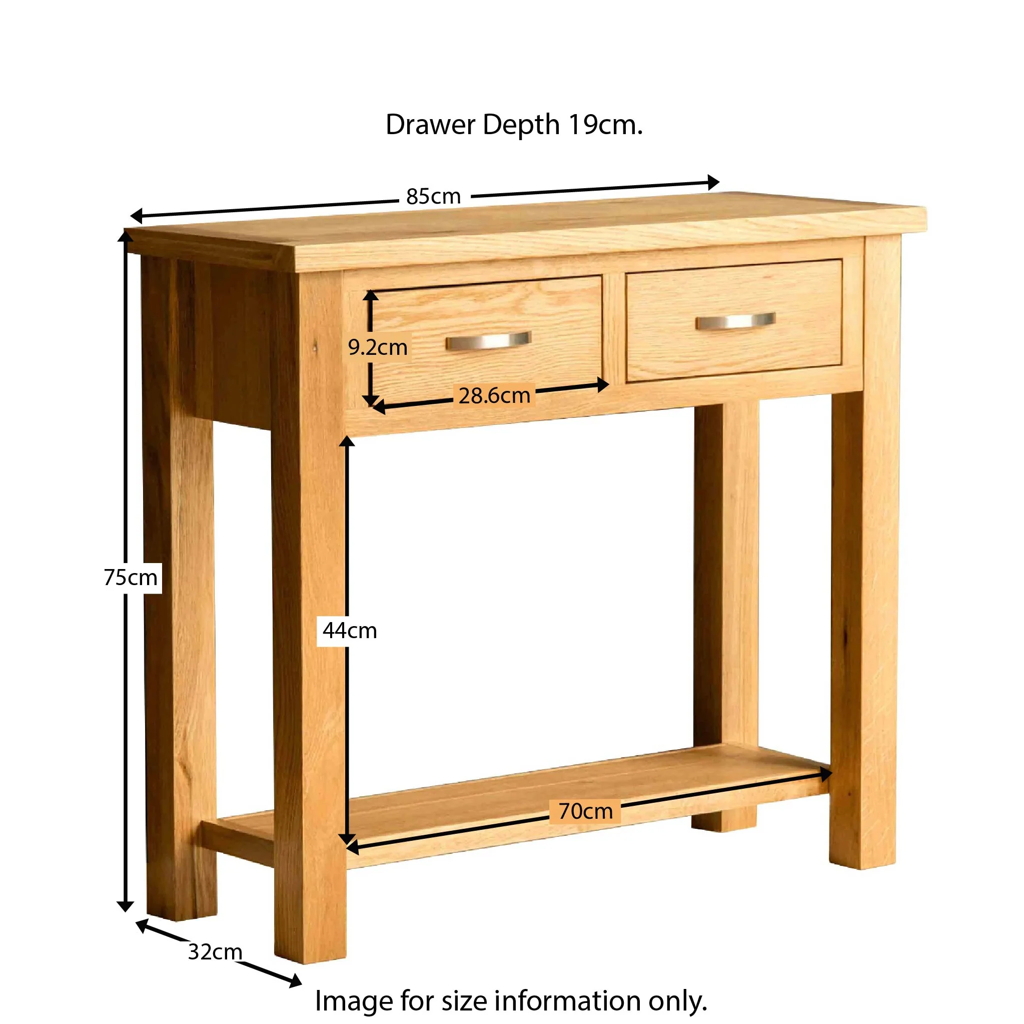 London Oak Console Table - Image 9