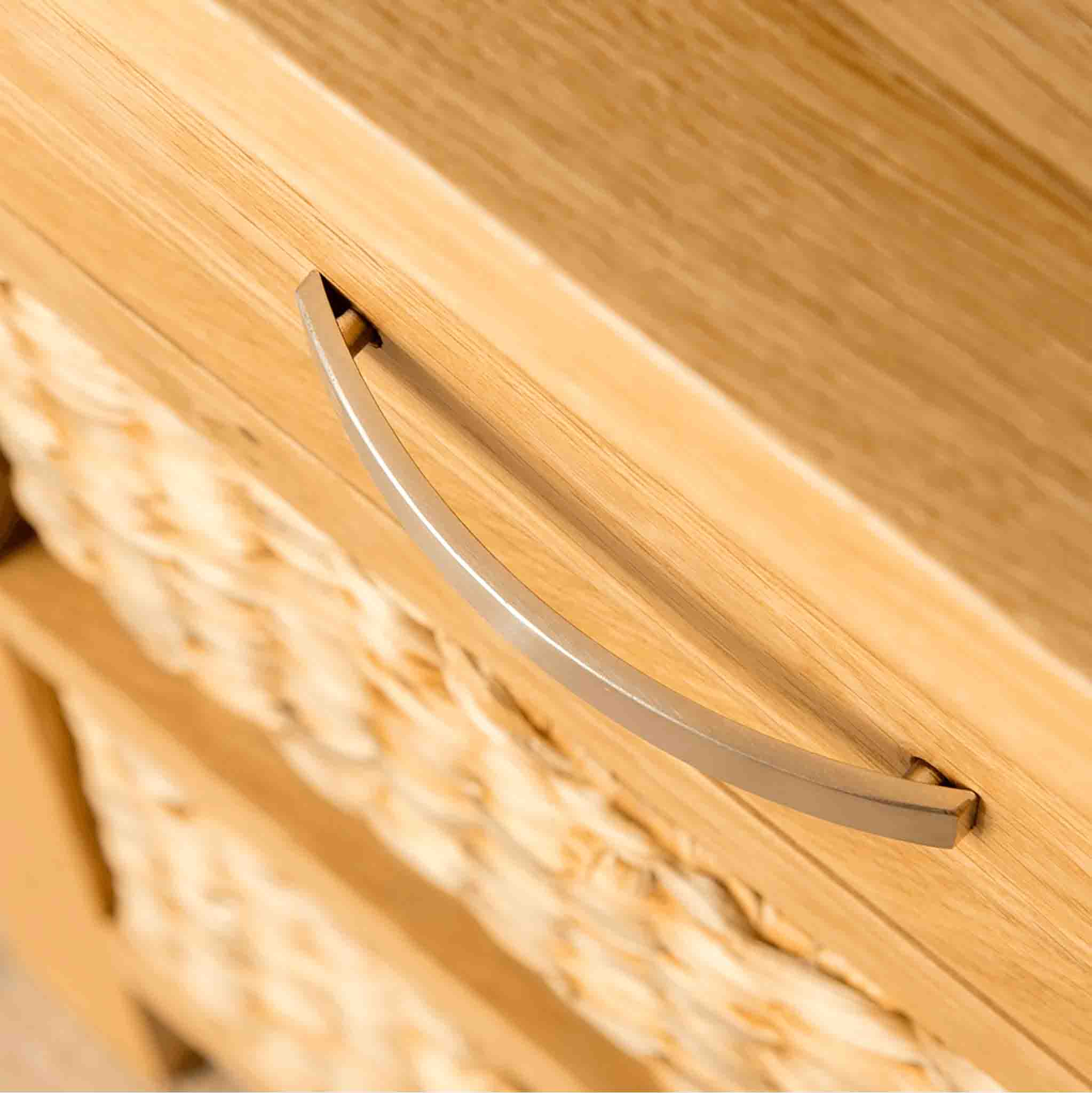 London Oak Console Table with Baskets - Image 8