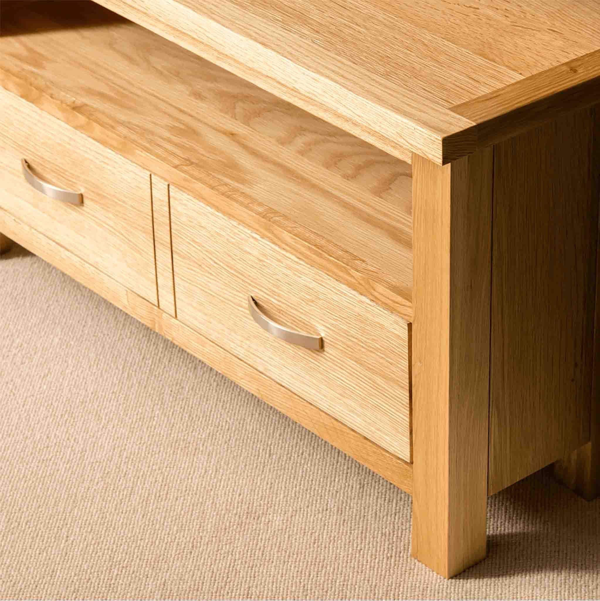 London Oak Corner TV Stand - Image 3