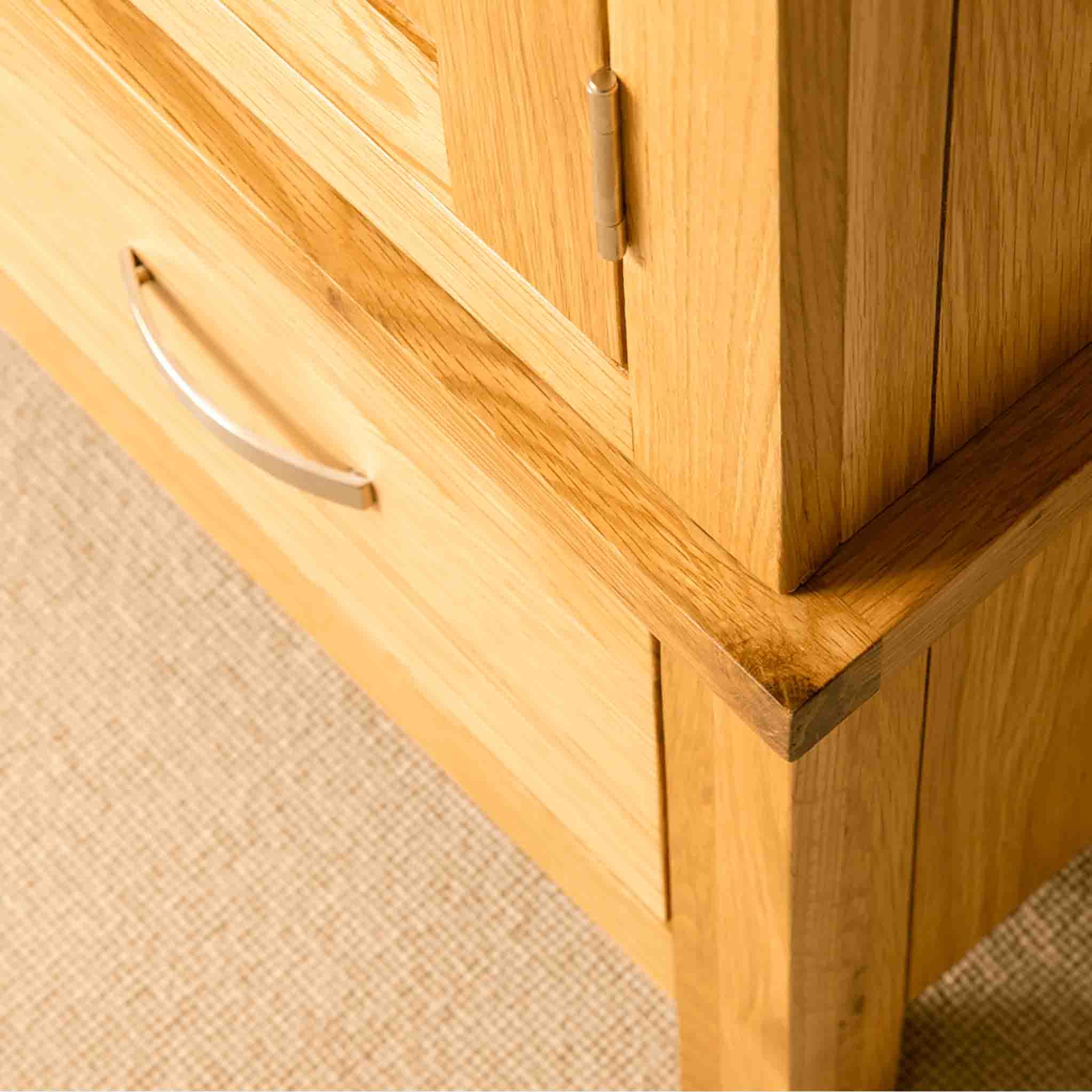 London Oak Double Wardrobe & Drawer - Image 5