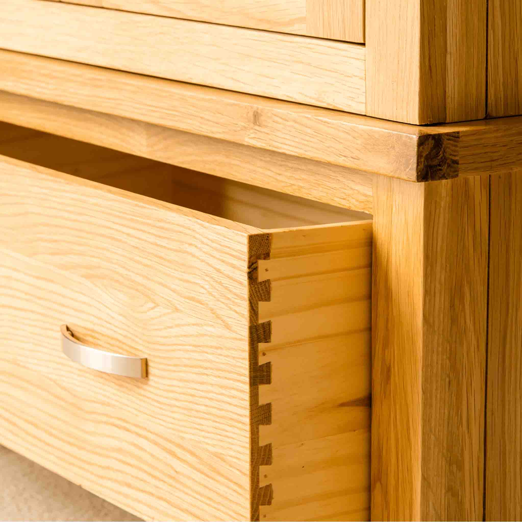 London Oak Double Wardrobe & Drawer - Image 6