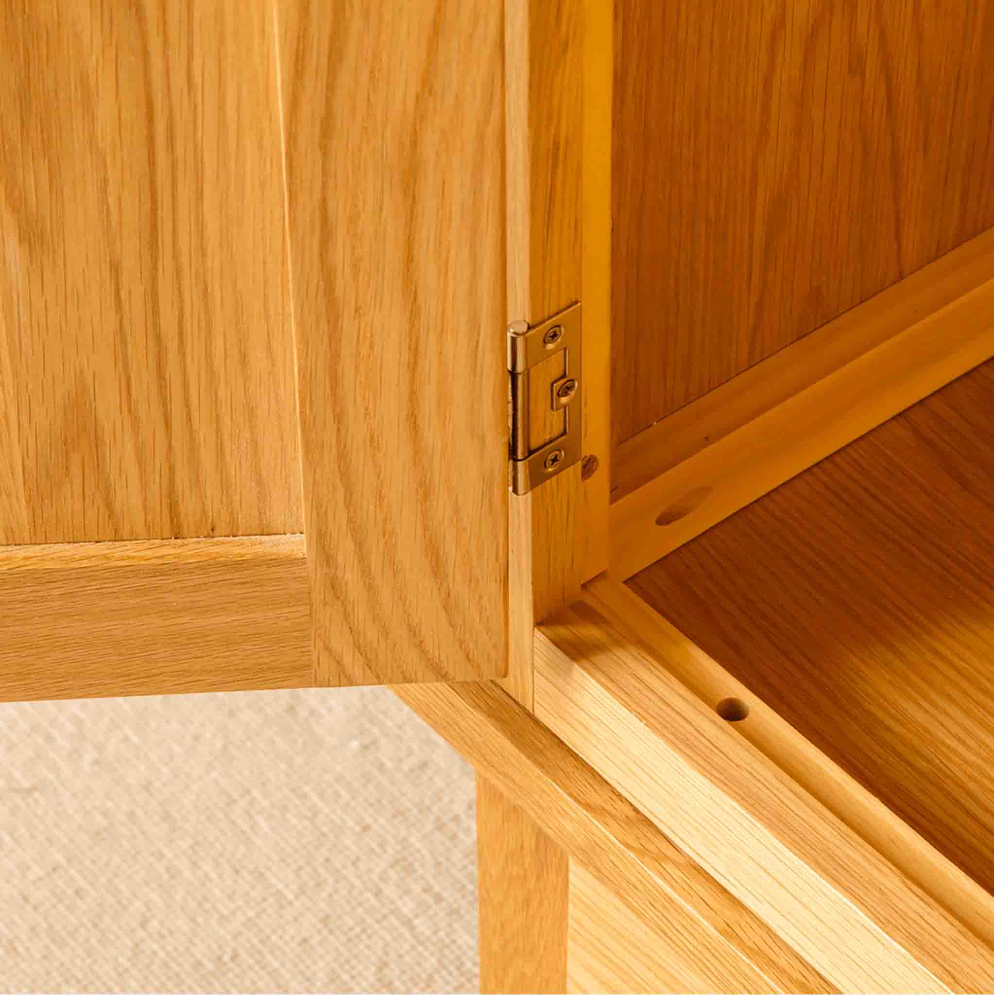 London Oak Double Wardrobe & Drawer - Image 9