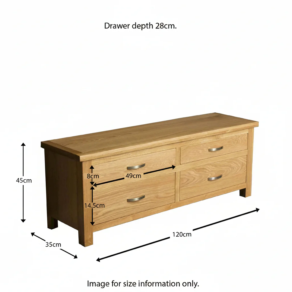 London Oak Large Smart TV Stand - Image 11