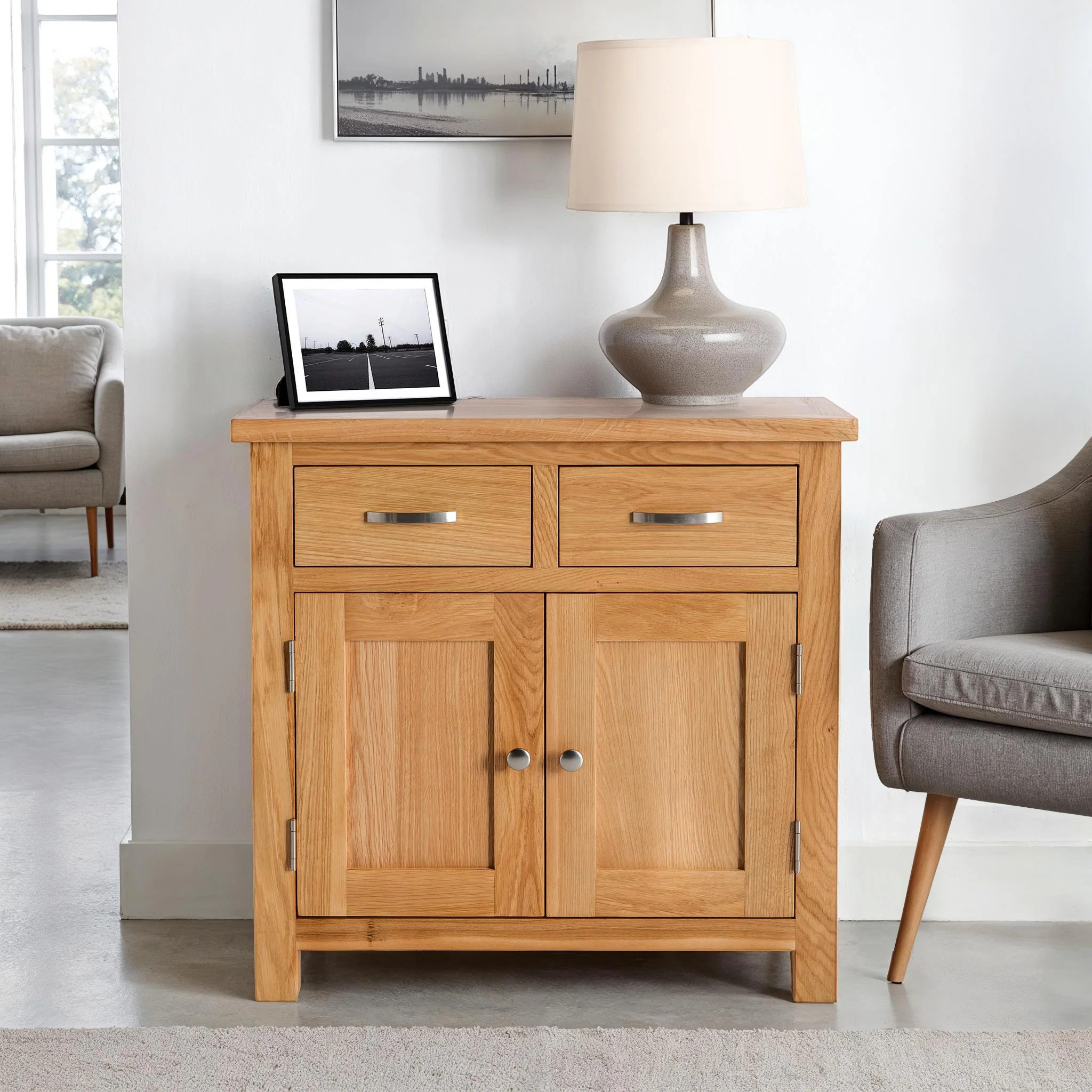 London Oak Mini Sideboard - Image 2