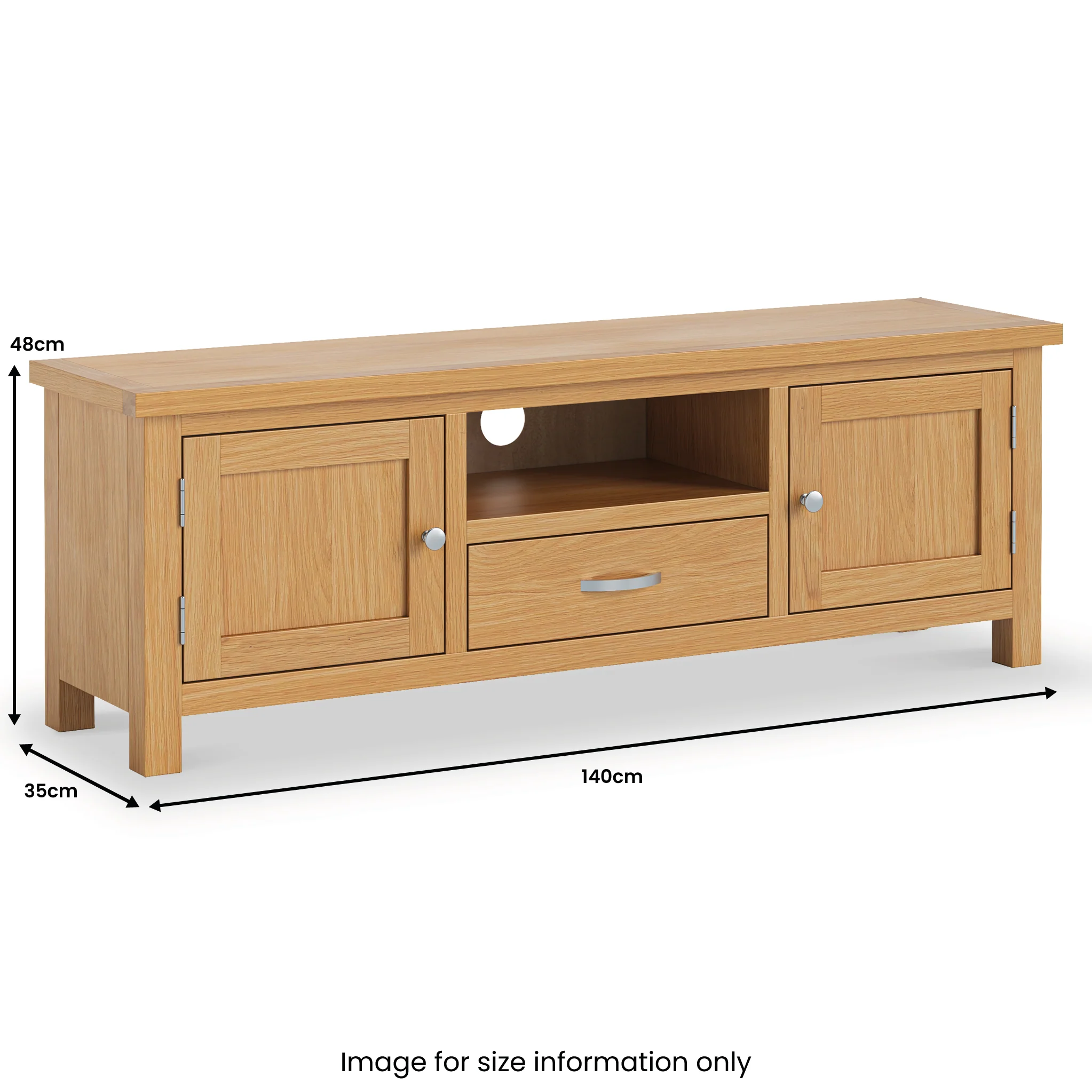 London Oak 140cm Wide TV Stand - Image 11