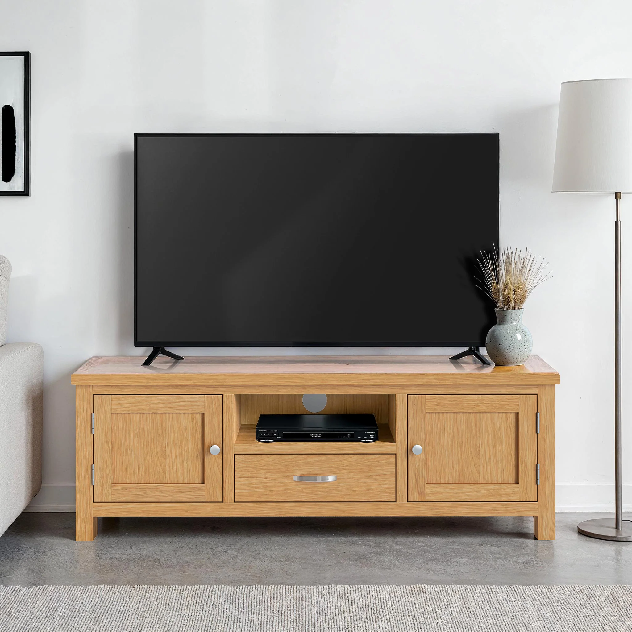London Oak 140cm Wide TV Stand - Image 2