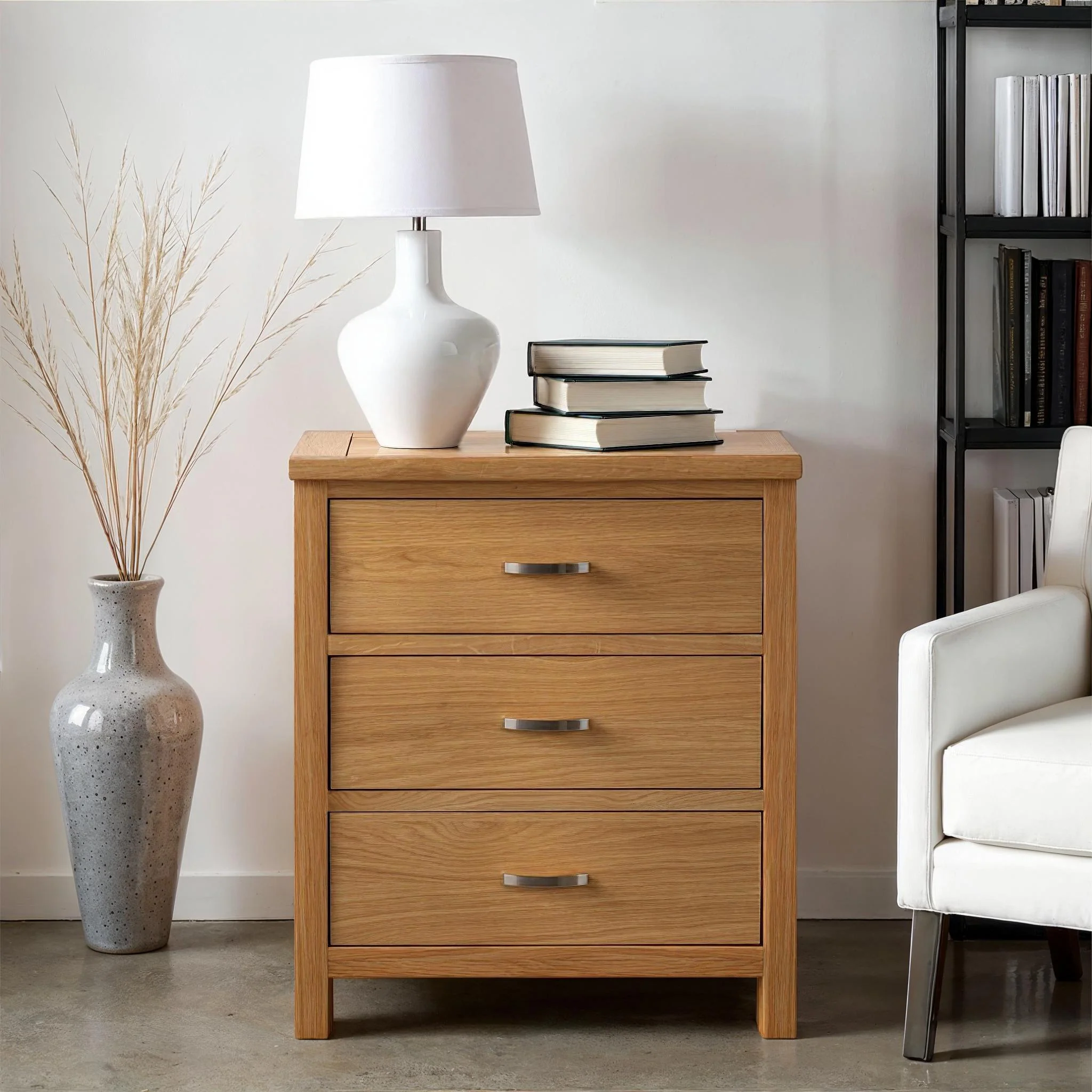 London Oak 3 Drawer Chest - Image 2