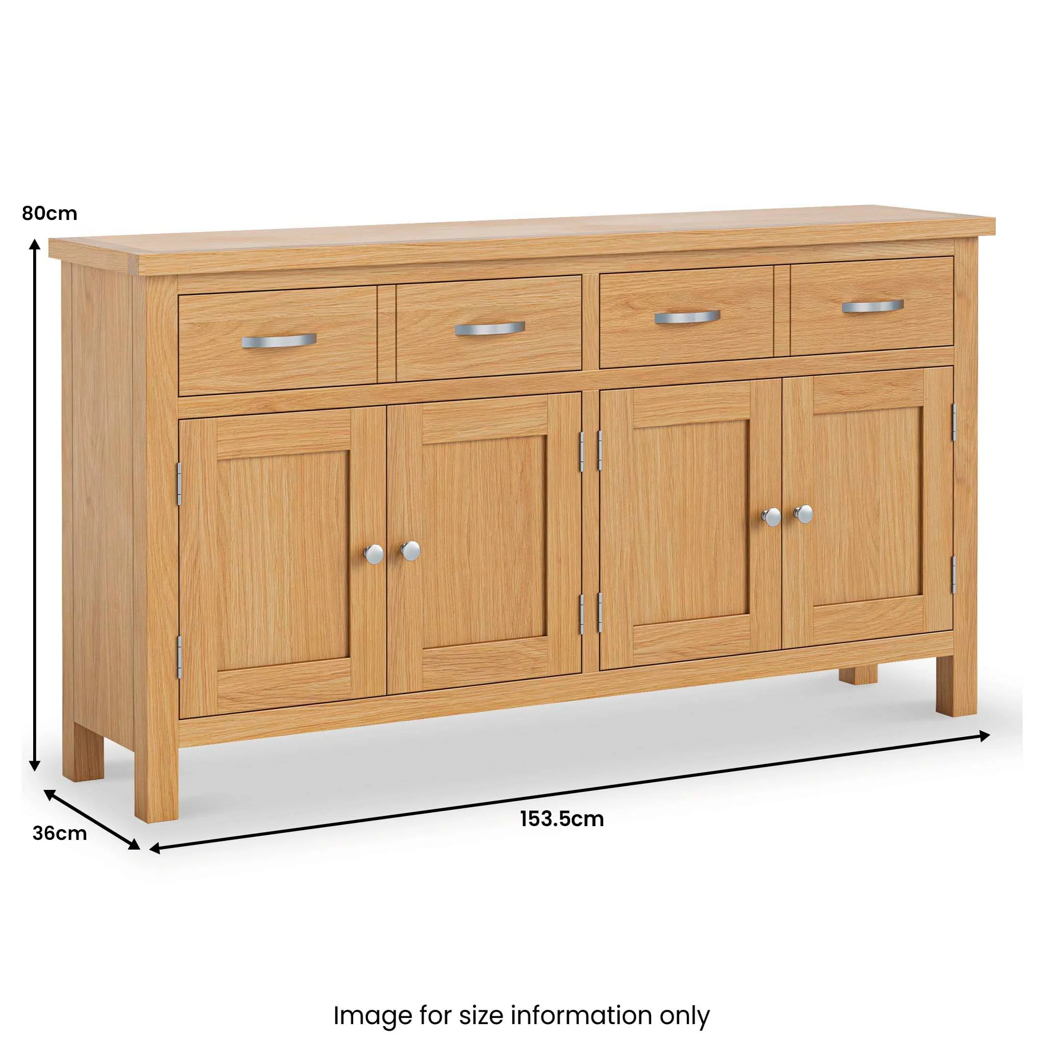 London Oak Extra Large Sideboard - Image 12
