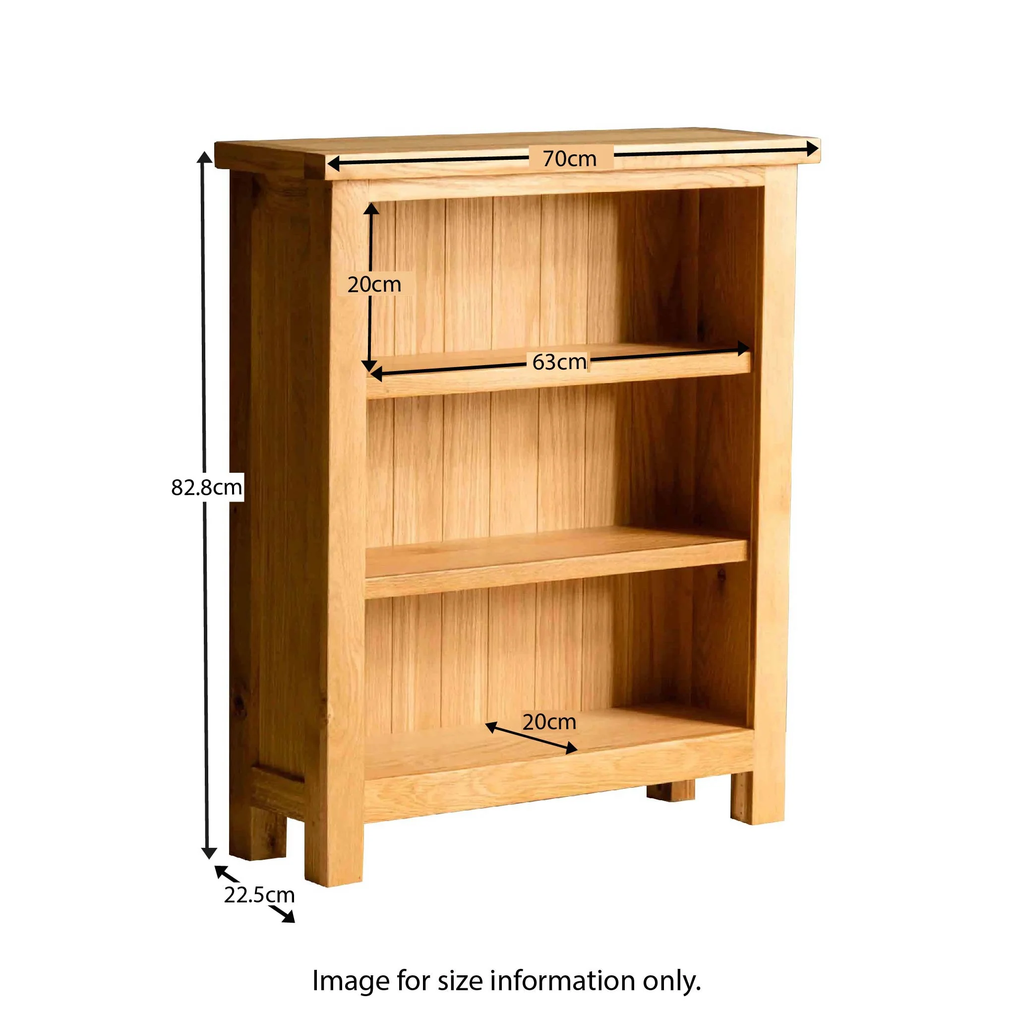 London Oak Small Bookcase - Image 16