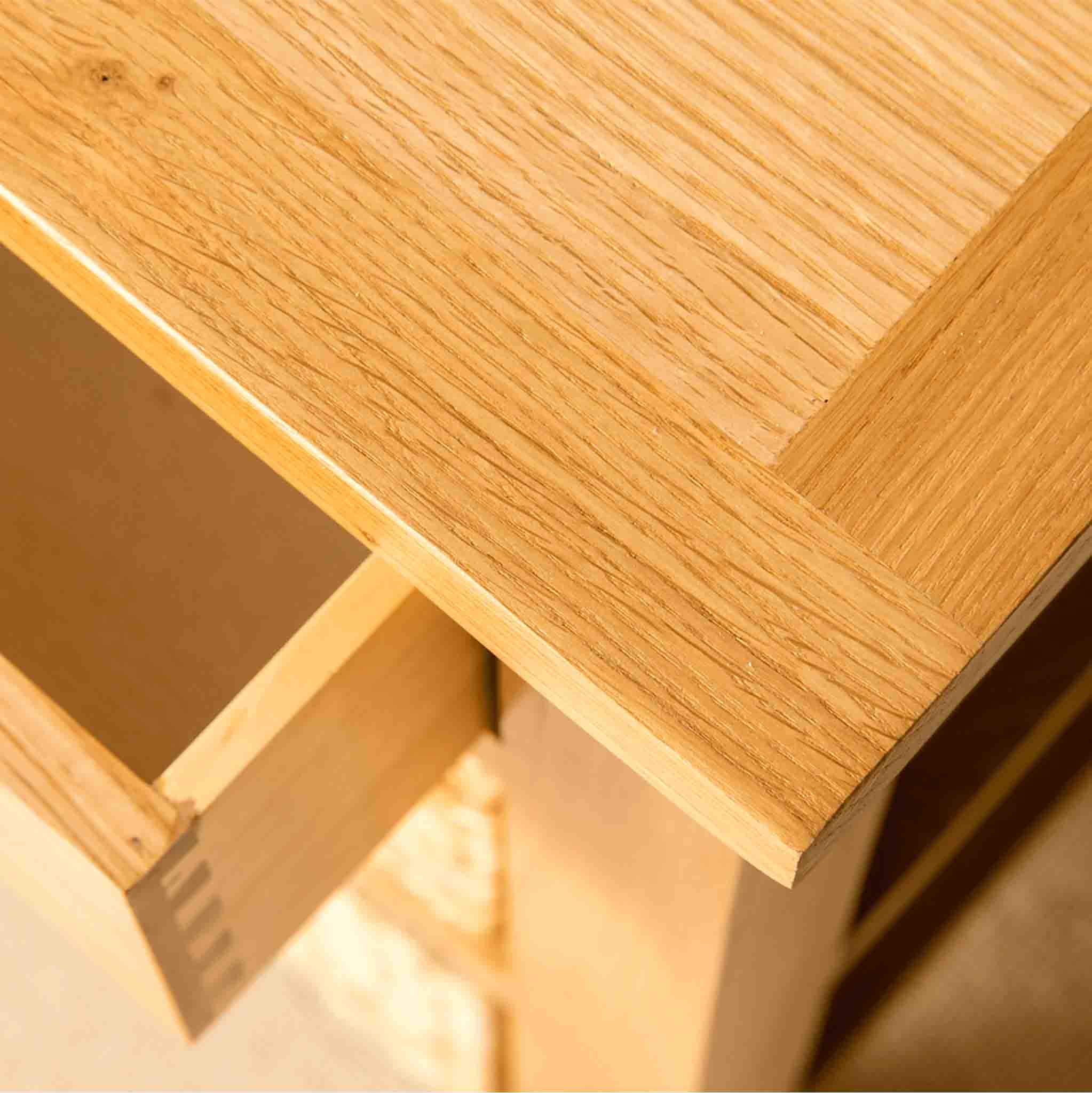 London Oak Telephone Table with Baskets - Image 4