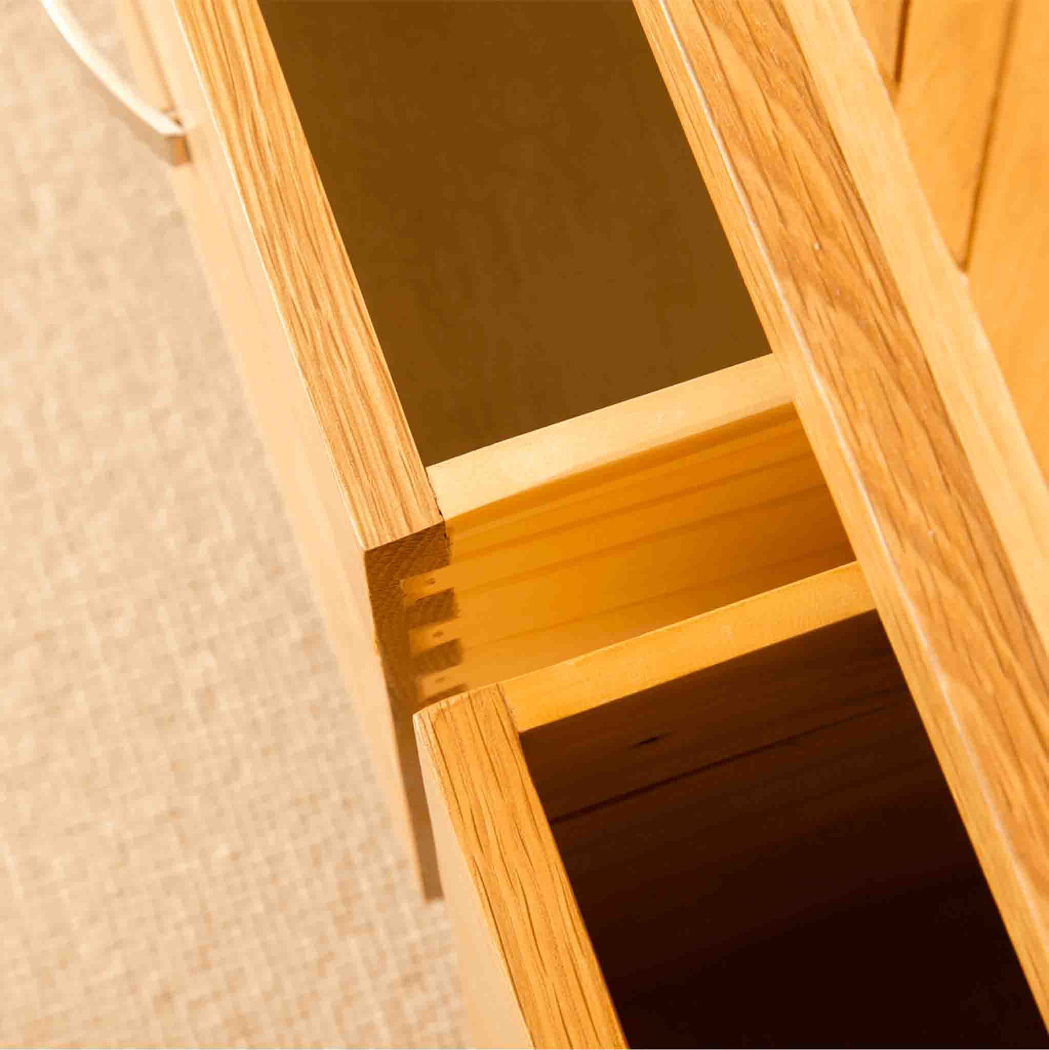 London Oak Triple Wardrobe & Drawers - Image 5