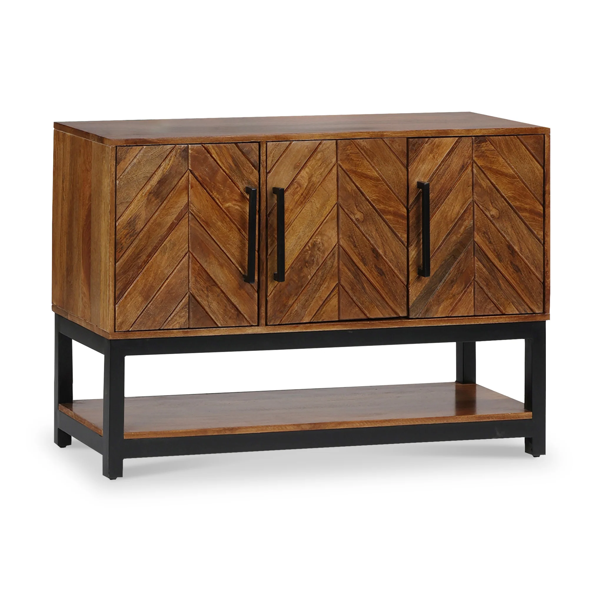 Loric Parquet Mango Wood Console Table