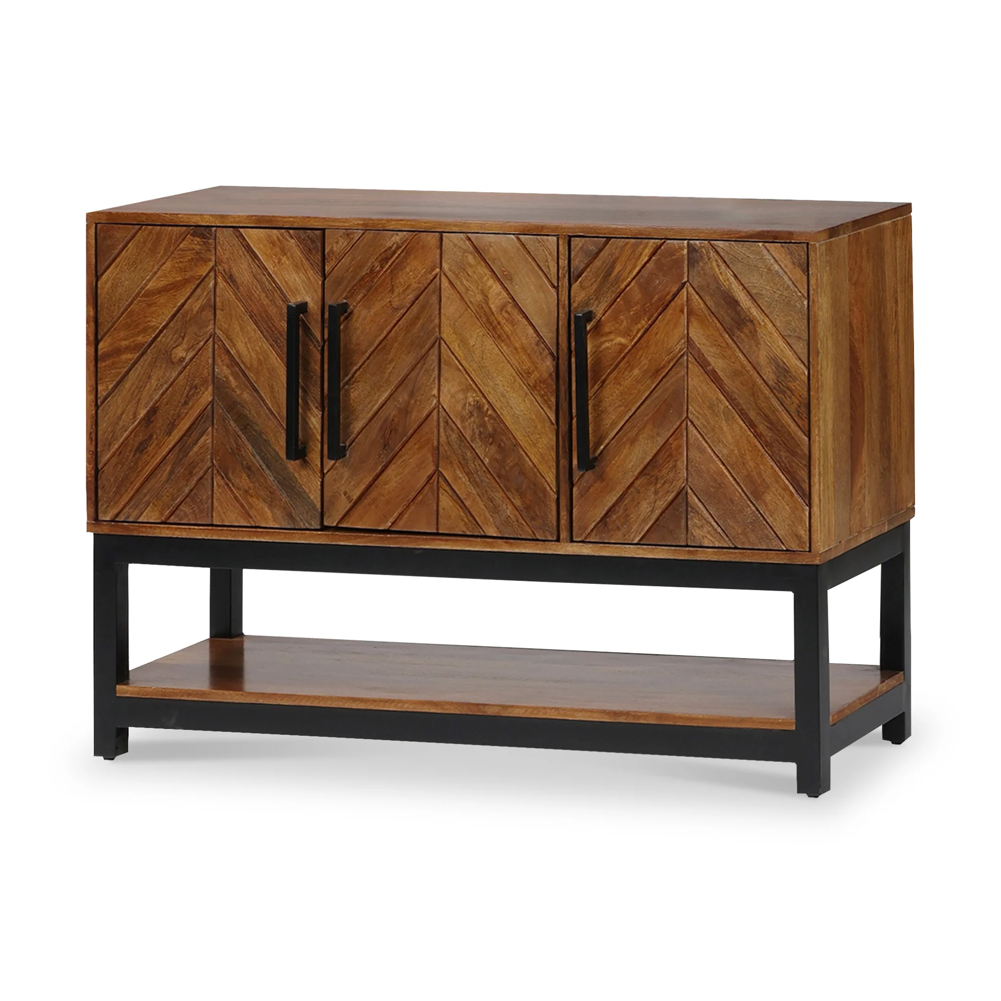 Loric Parquet Mango Wood Console Table - Image 3