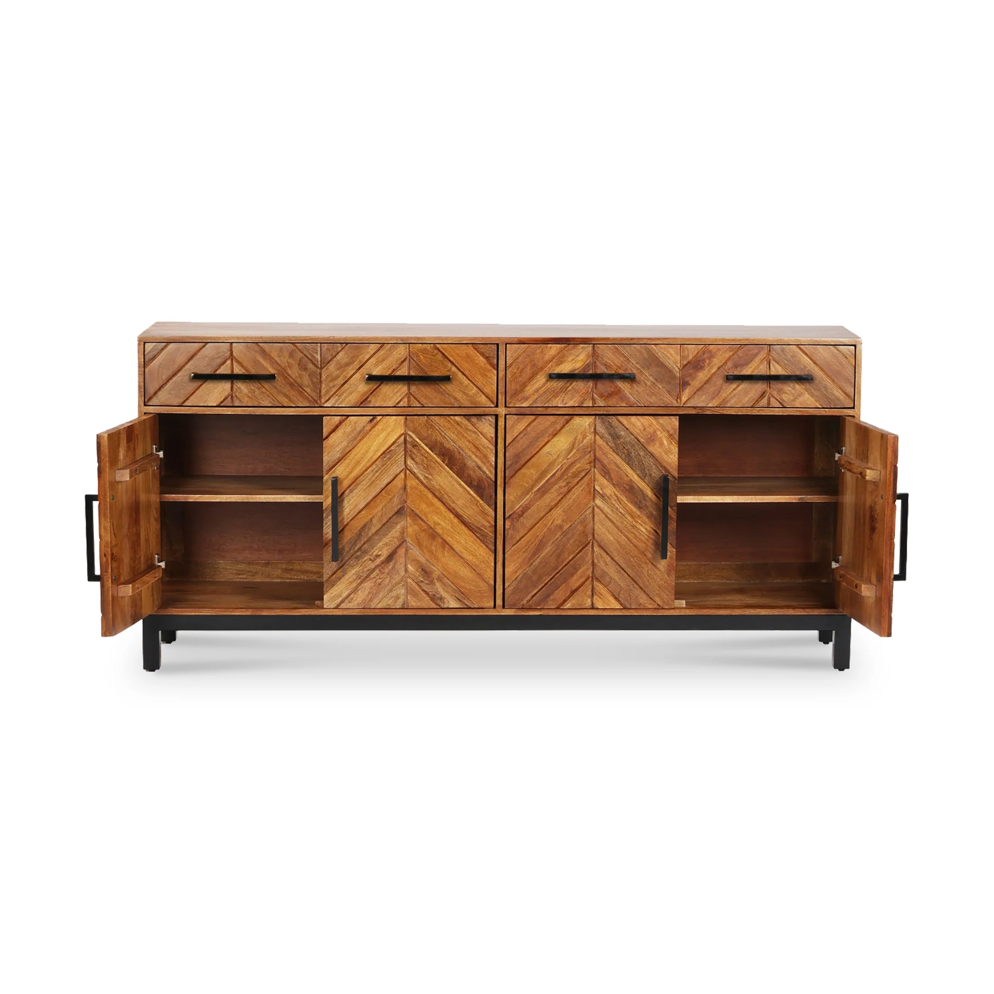 Loric Parquet Mango Wood Large Sideboard - Image 4