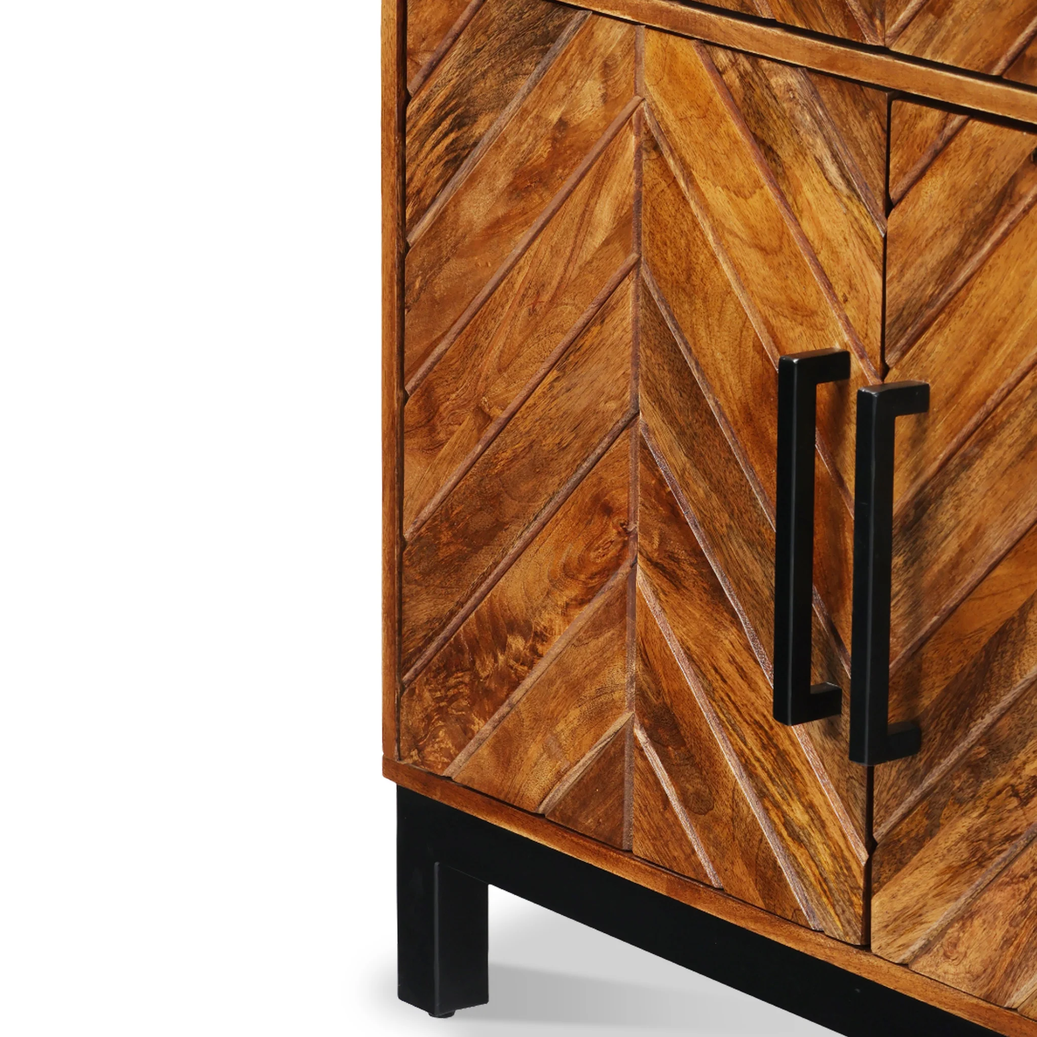 Loric Parquet Mango Wood Large Sideboard - Image 5