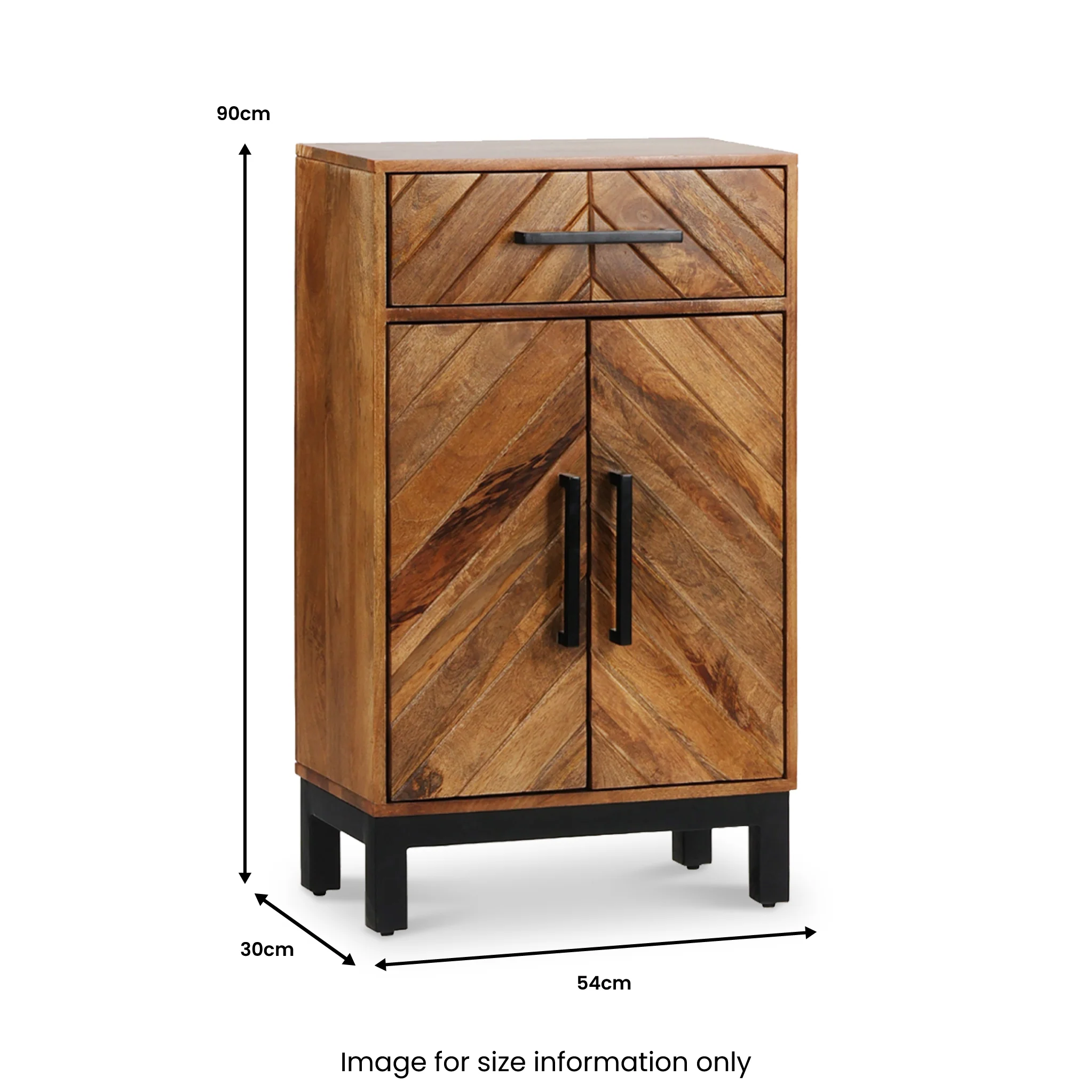 Loric Parquet Mango Wood Mini Sideboard - Image 8