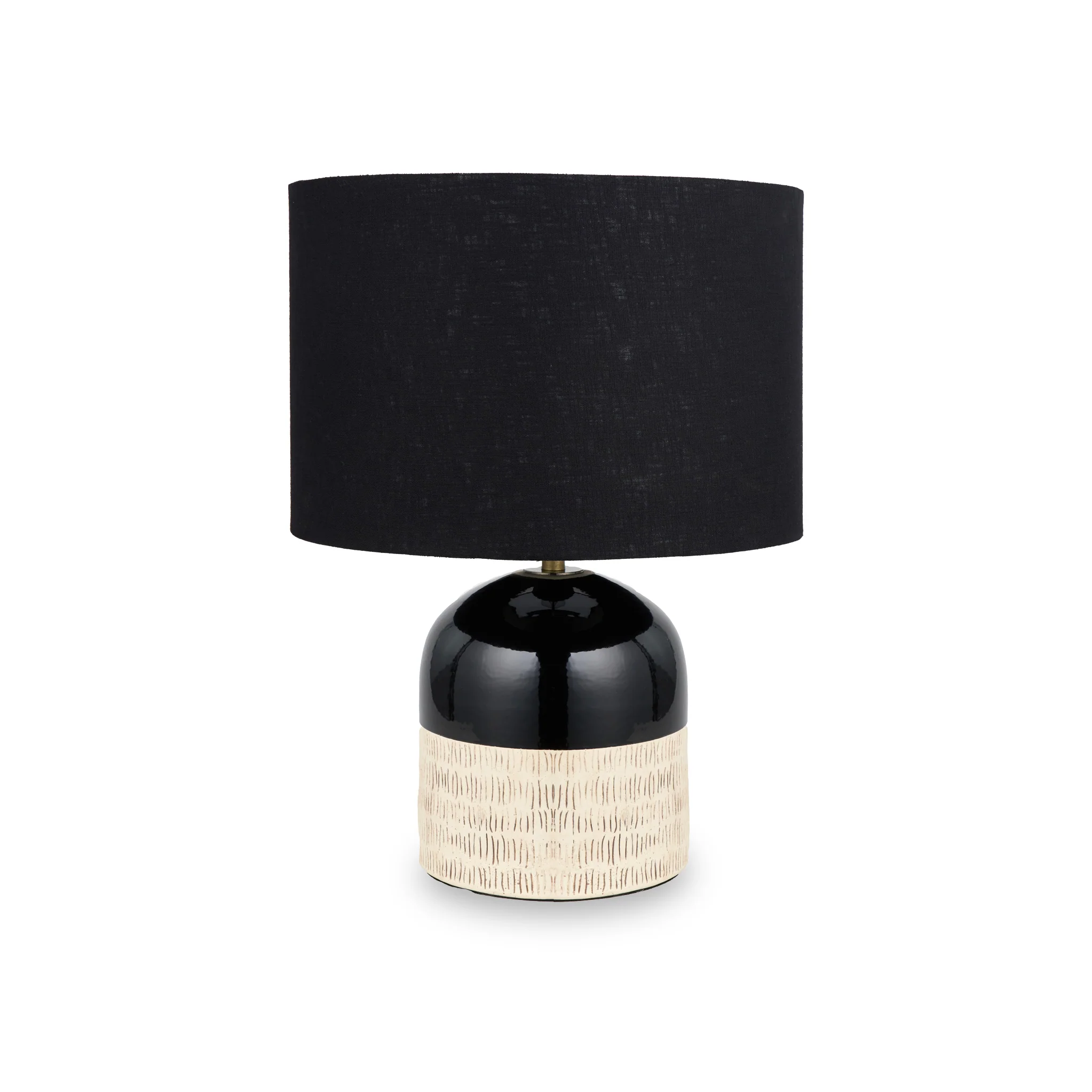 Lotta Black and Natural Stoneware Table Lamp - Image 2