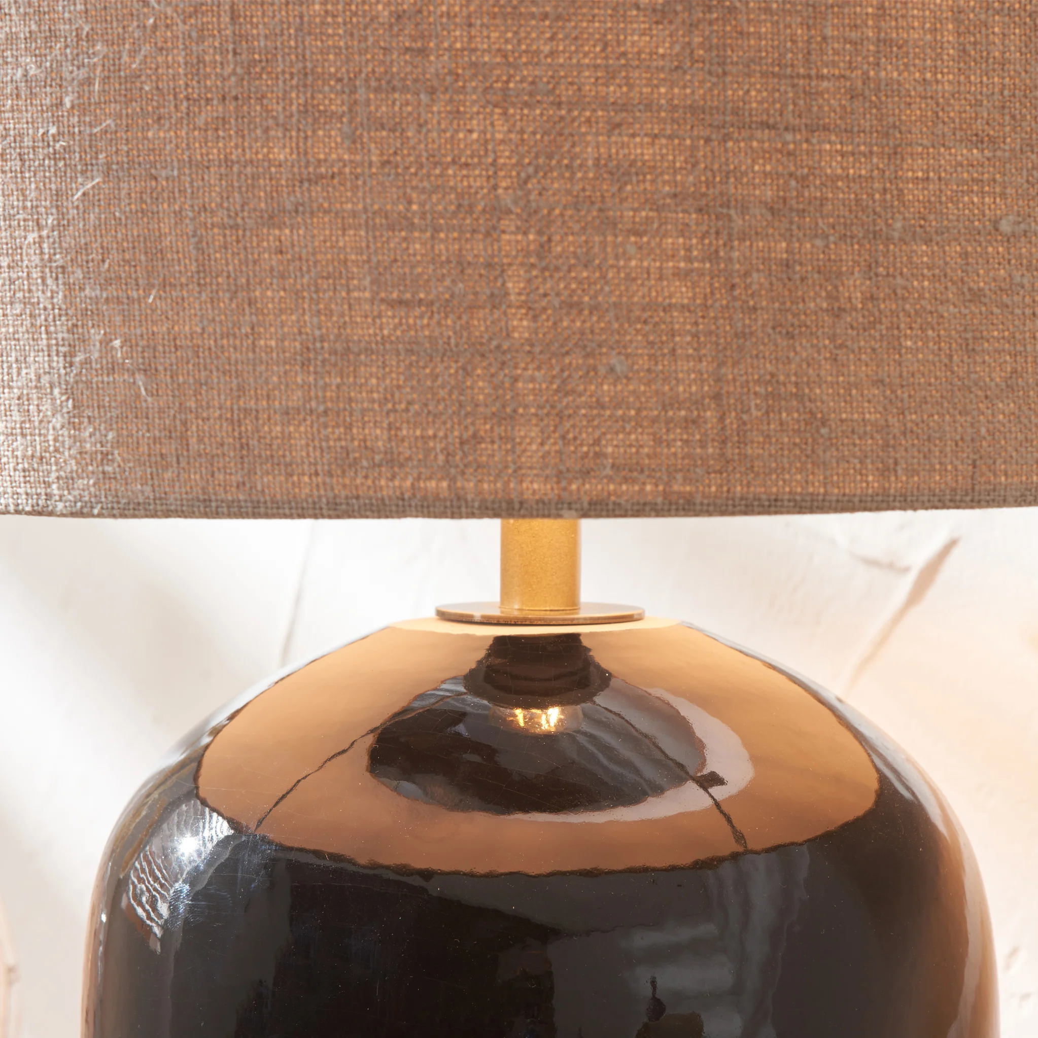 Lotta Black and Natural Stoneware Table Lamp - Image 5