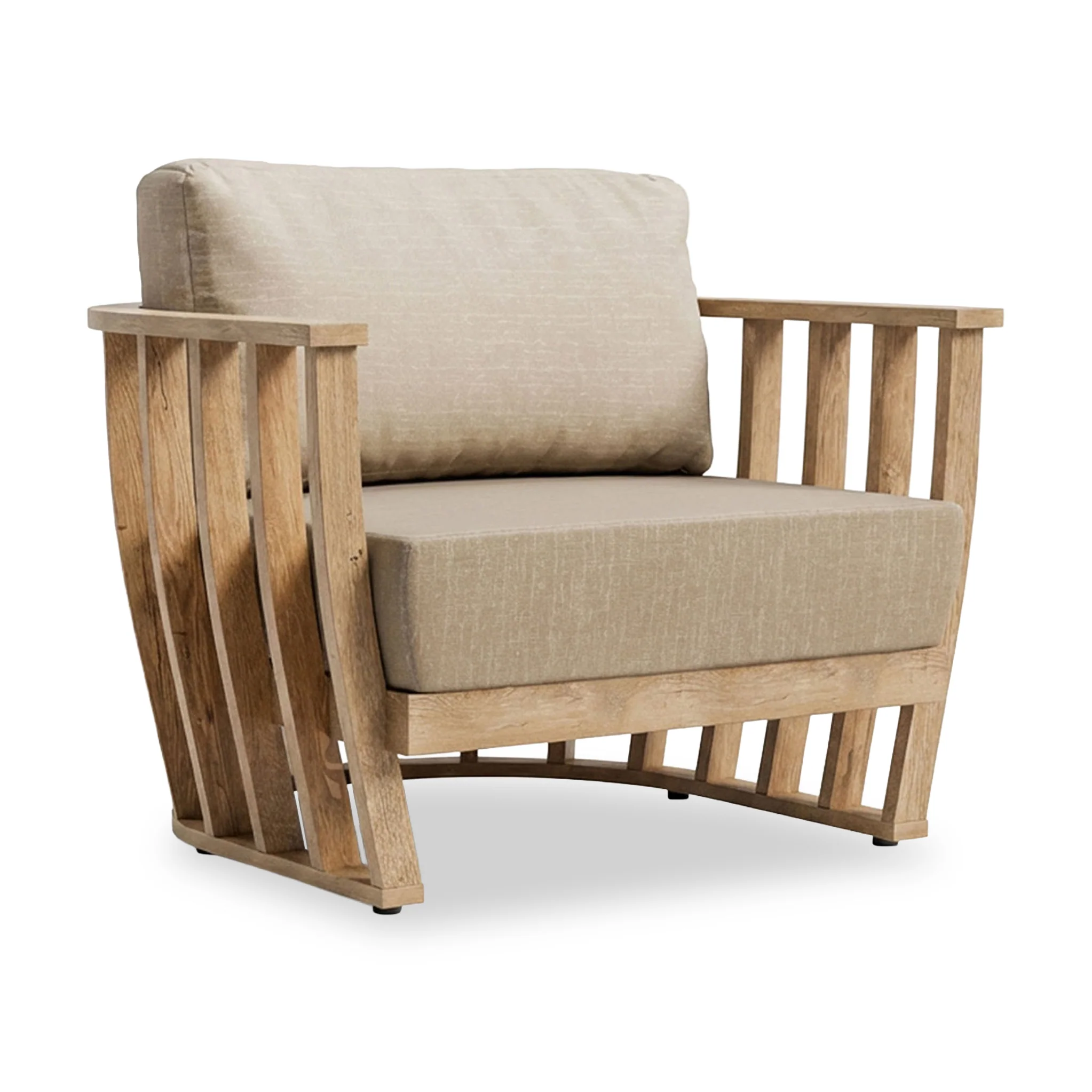 Lucca 5 Seater Acacia Lounging Set with Coffee Table - Image 8