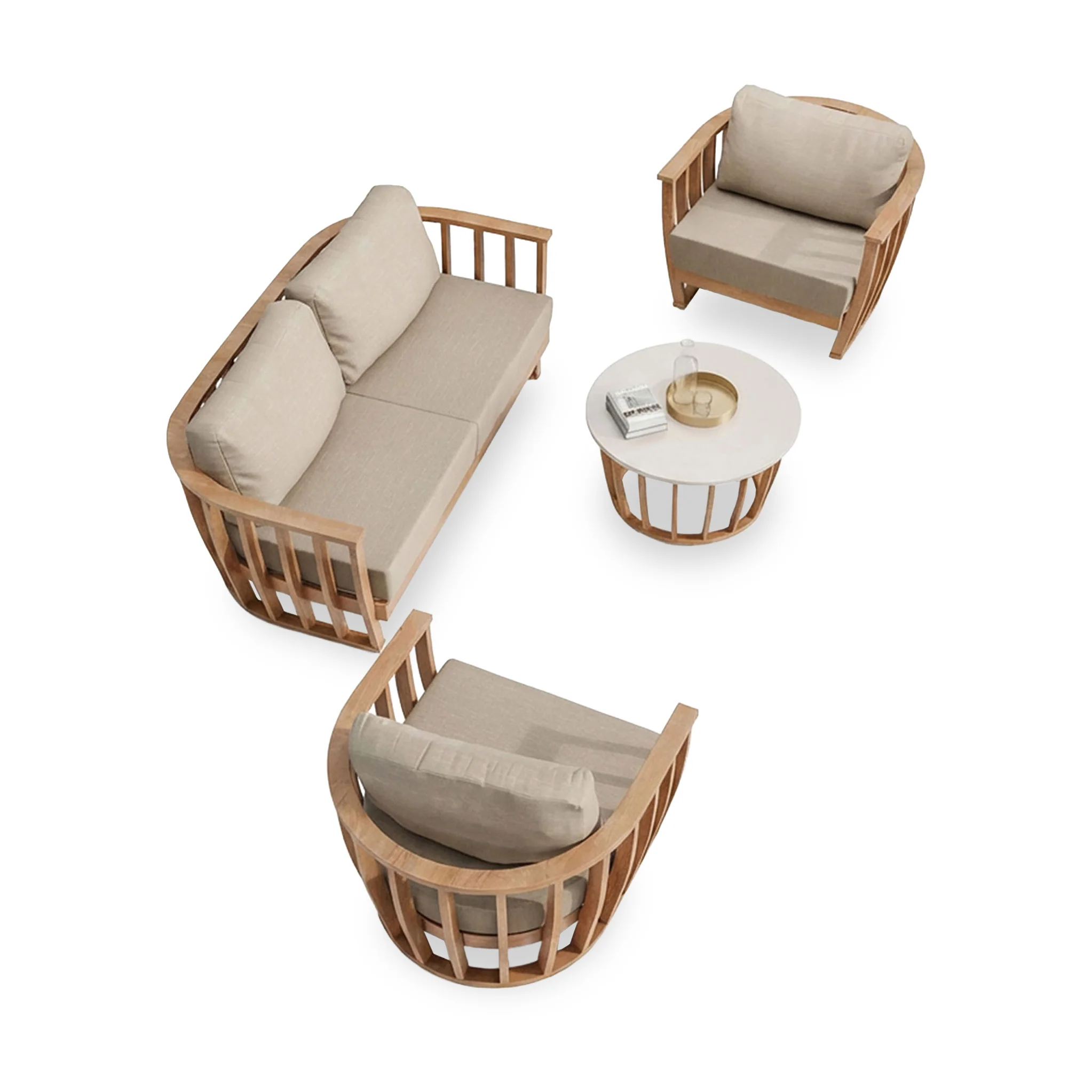 Lucca 5 Seater Lounging Set with Coffee Table - Image 12