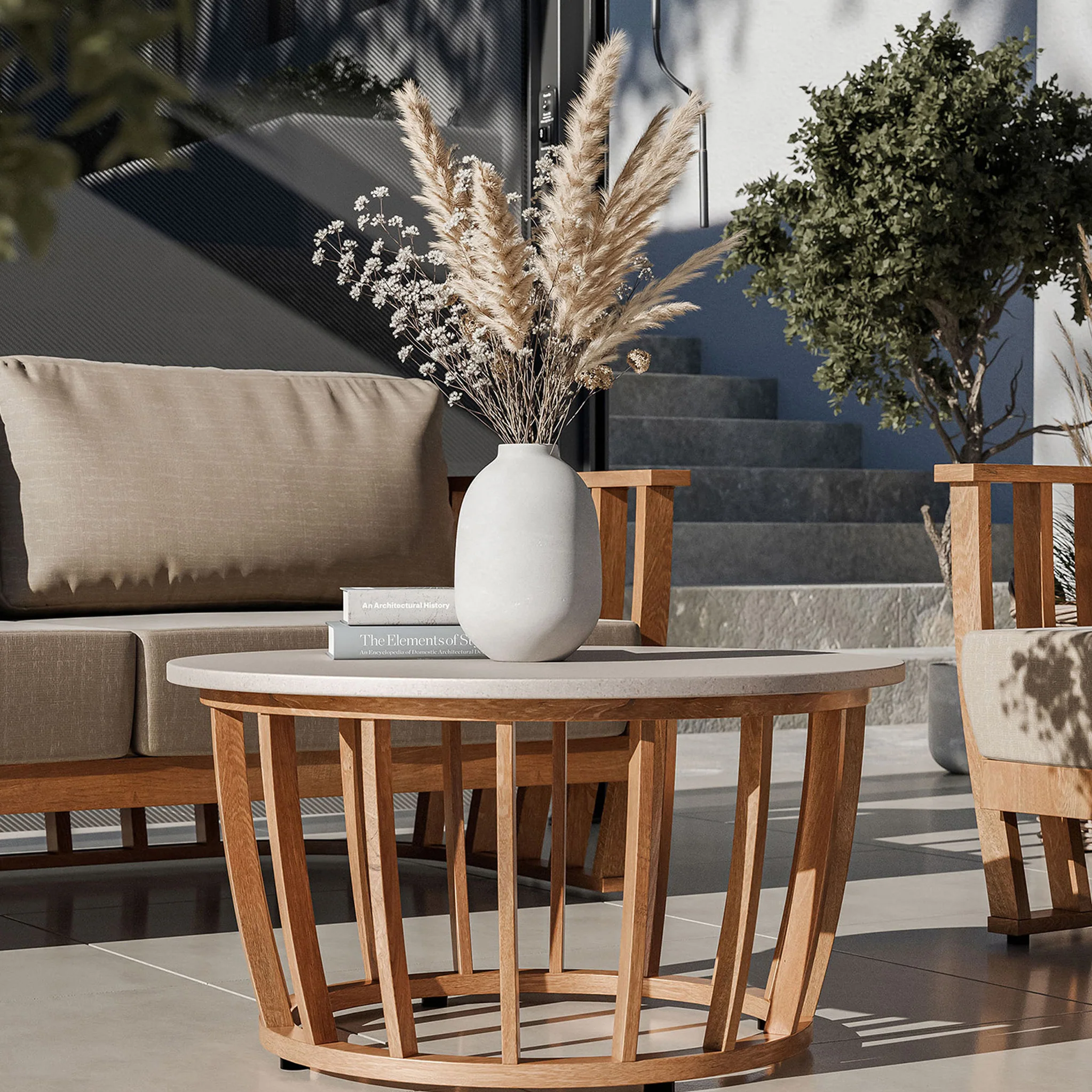 Lucca 5 Seater Lounging Set with Coffee Table - Image 17