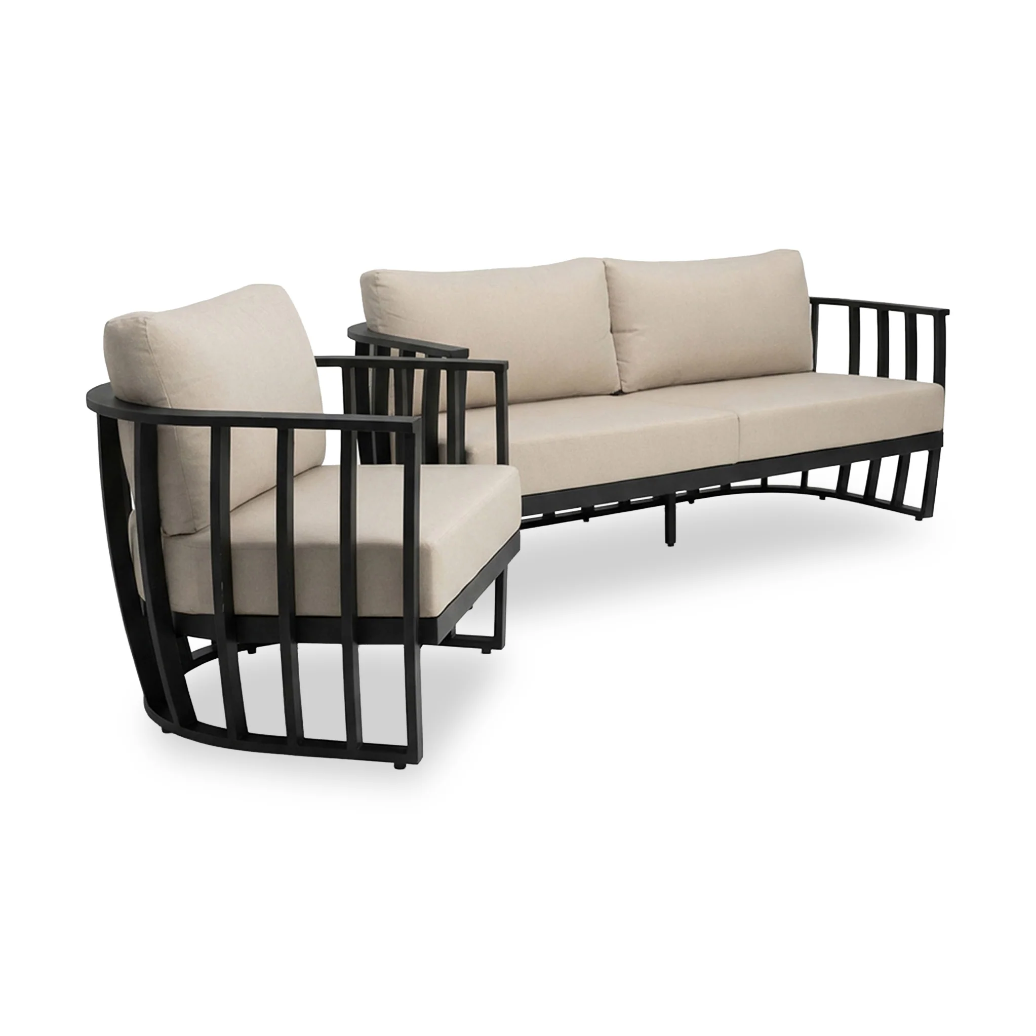 Lucca 5 Seater Lounging Set with Coffee Table - Image 8
