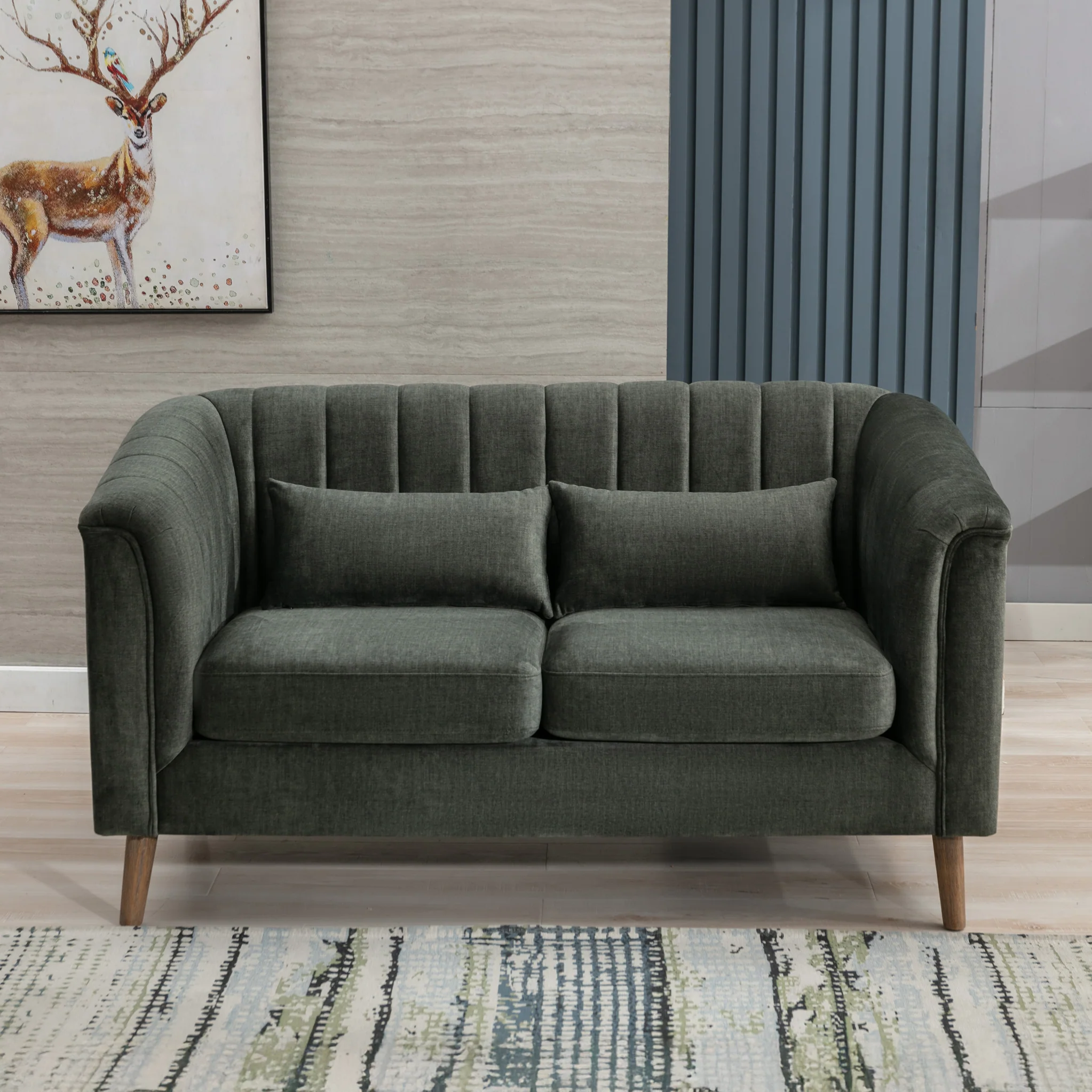 Lucille Velvet 2 Seater Sofa - Image 2