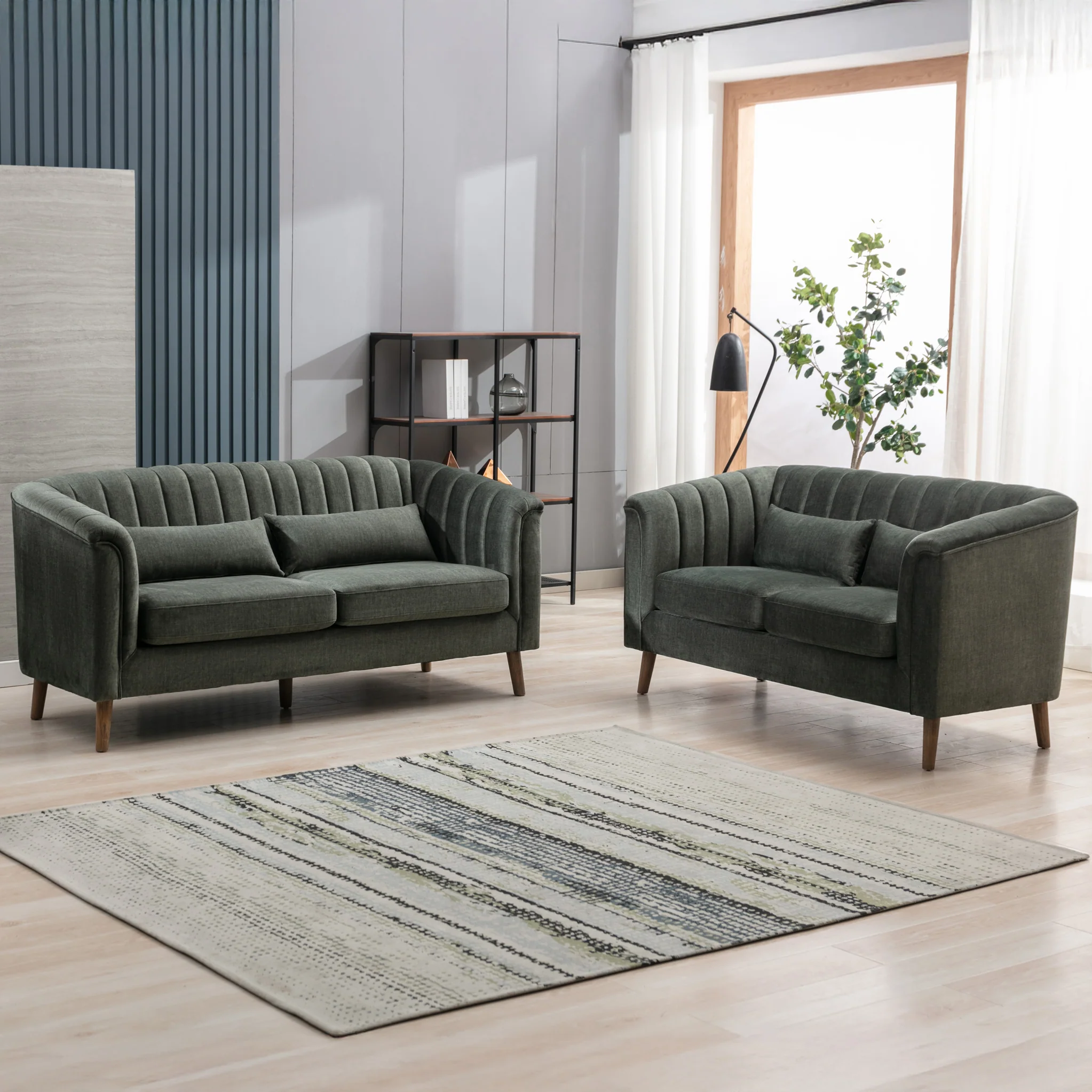 Lucille Velvet 2 Seater Sofa - Image 5
