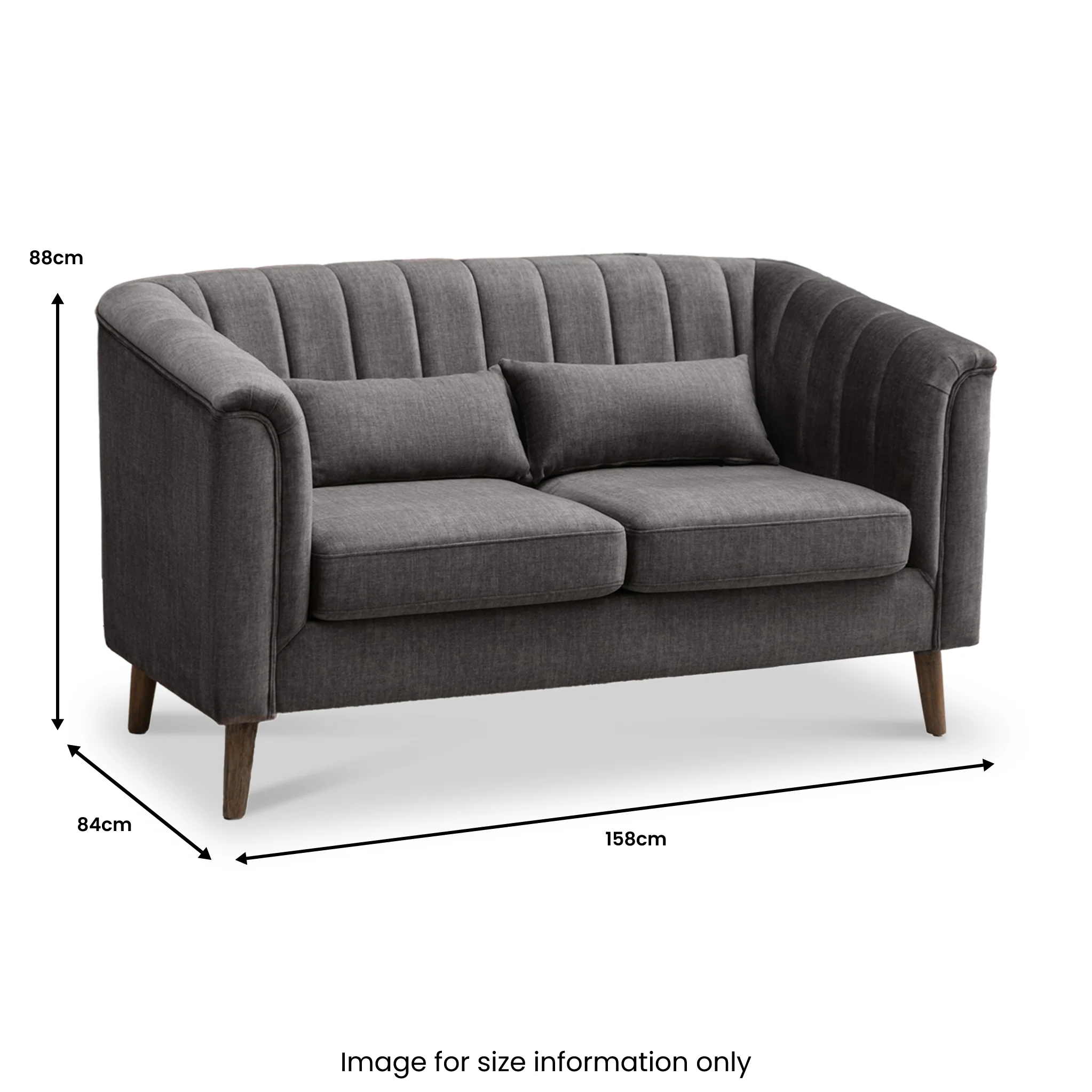 Lucille Velvet 2 Seater Sofa - Image 9