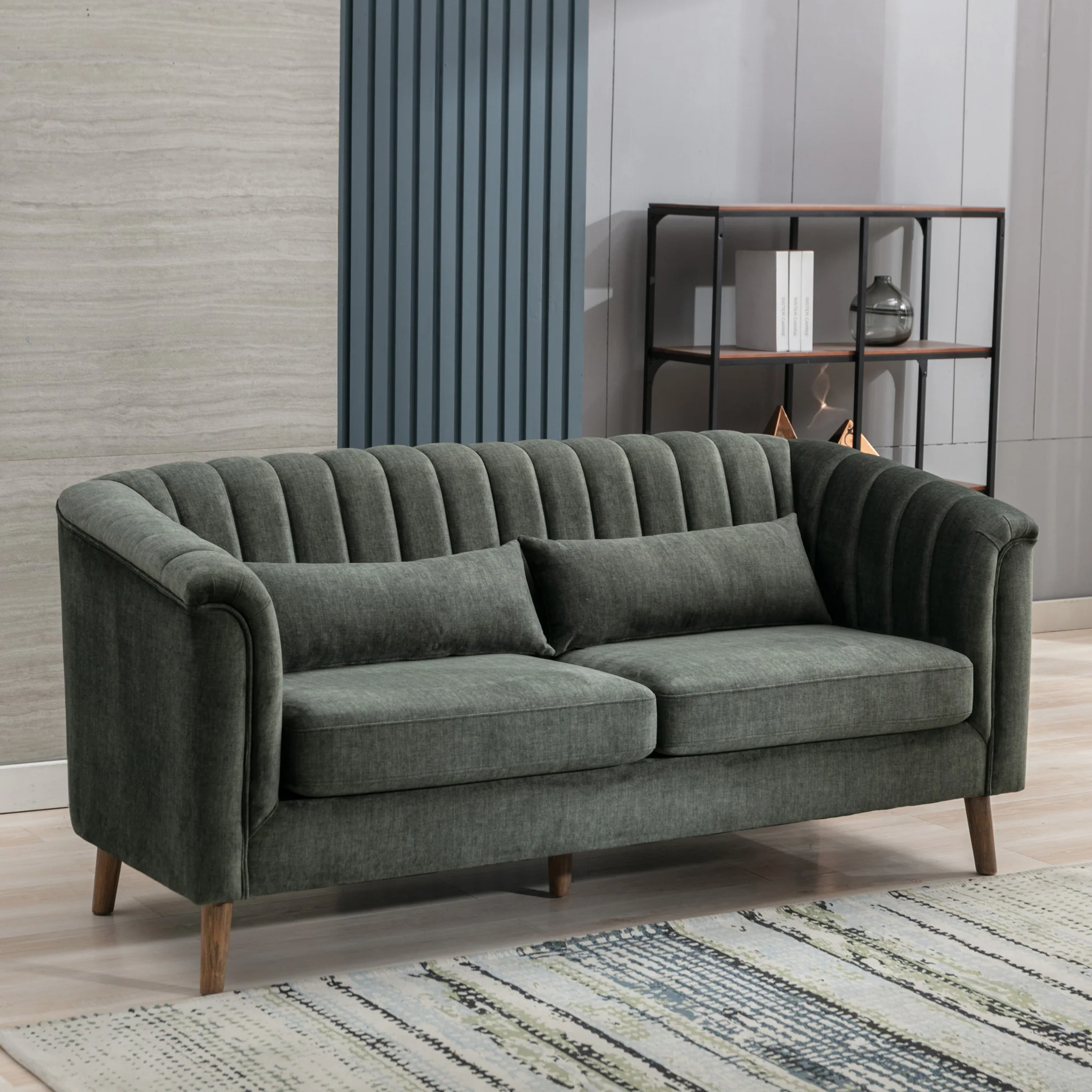 Lucille Velvet 3 Seater Sofa - Image 2
