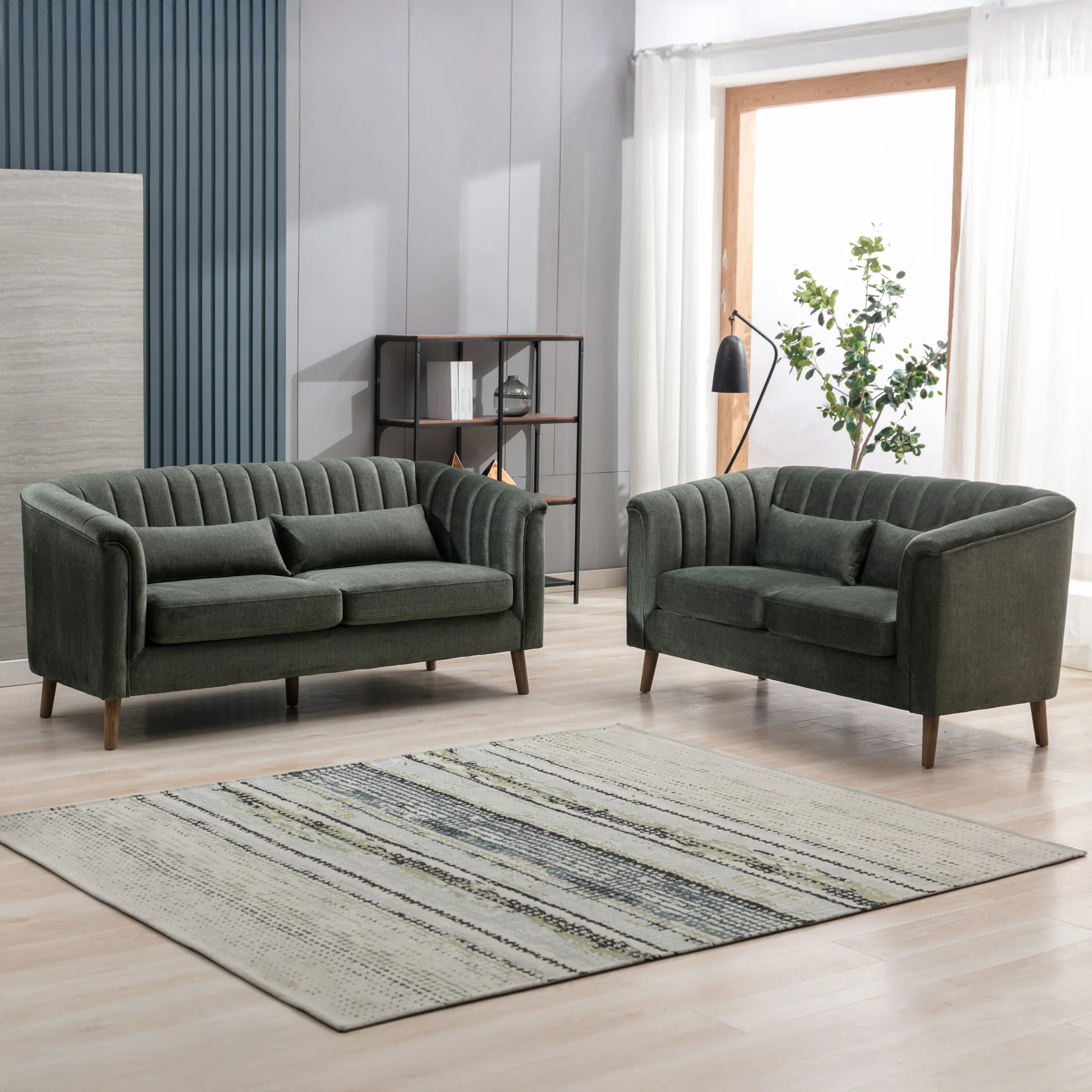 Lucille Velvet 3 Seater Sofa - Image 3