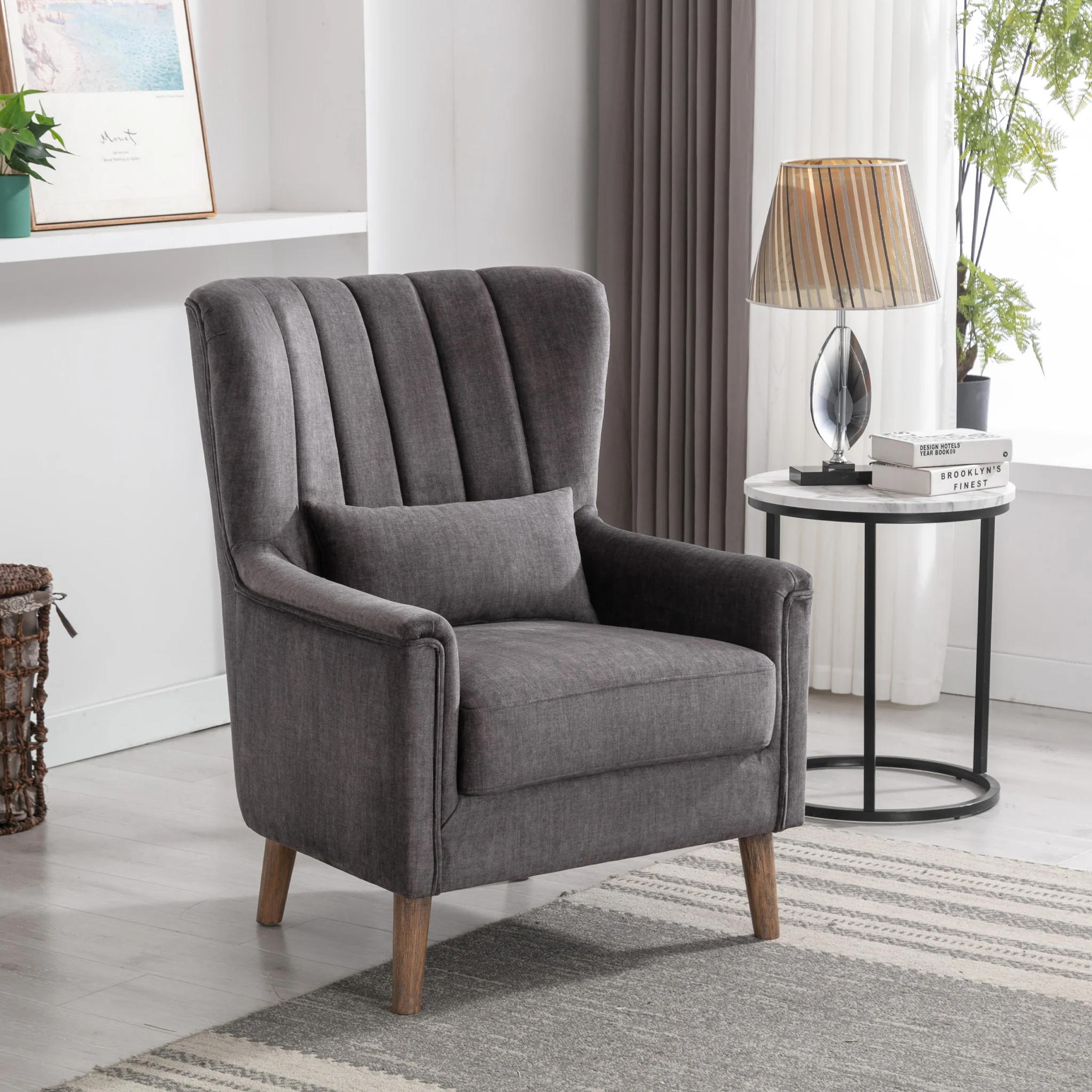 Lucille Velvet Armchair - Image 7